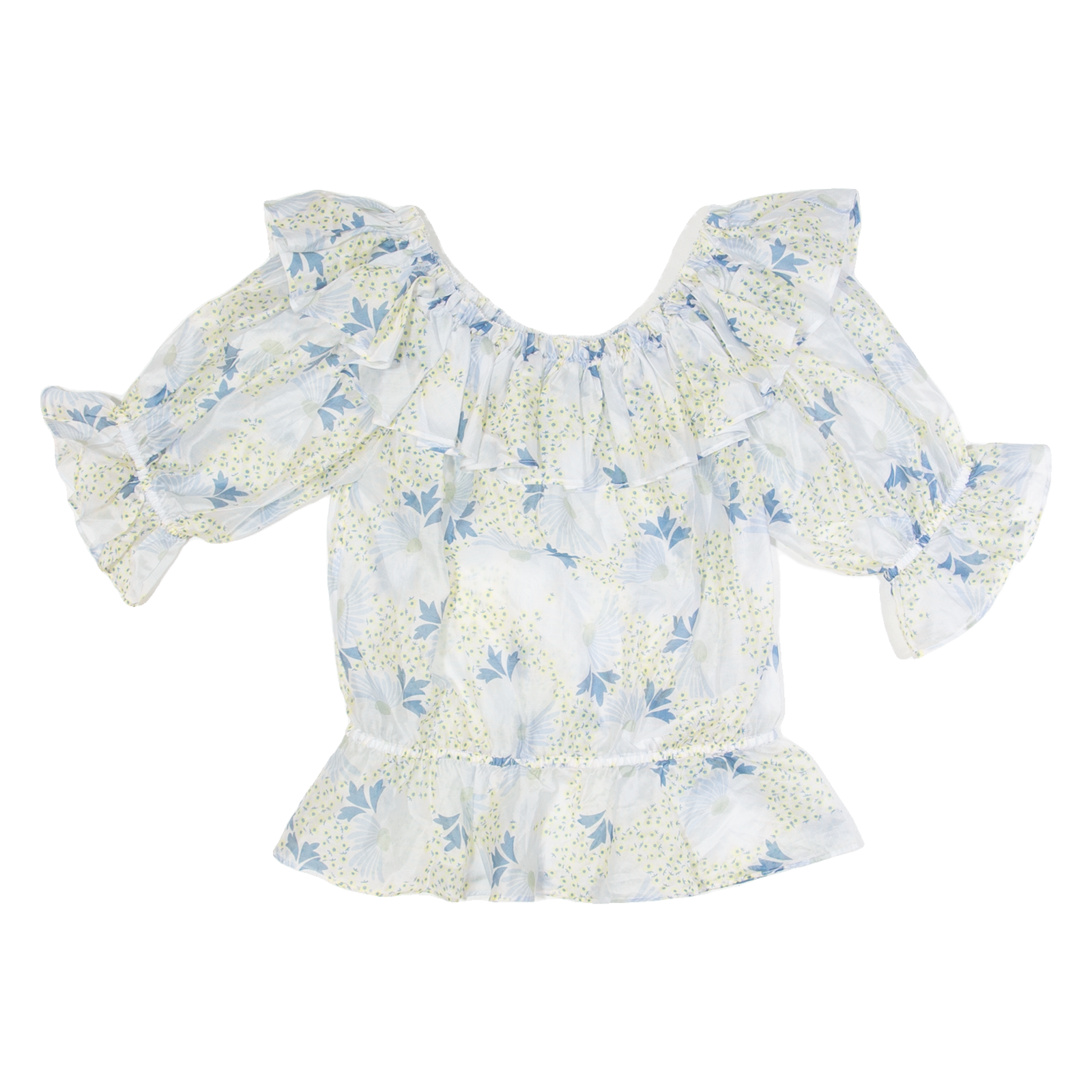 TED BAKER Womens Printed Top Cream Floral S Refurbished - N/A refurbished available on Cerqular