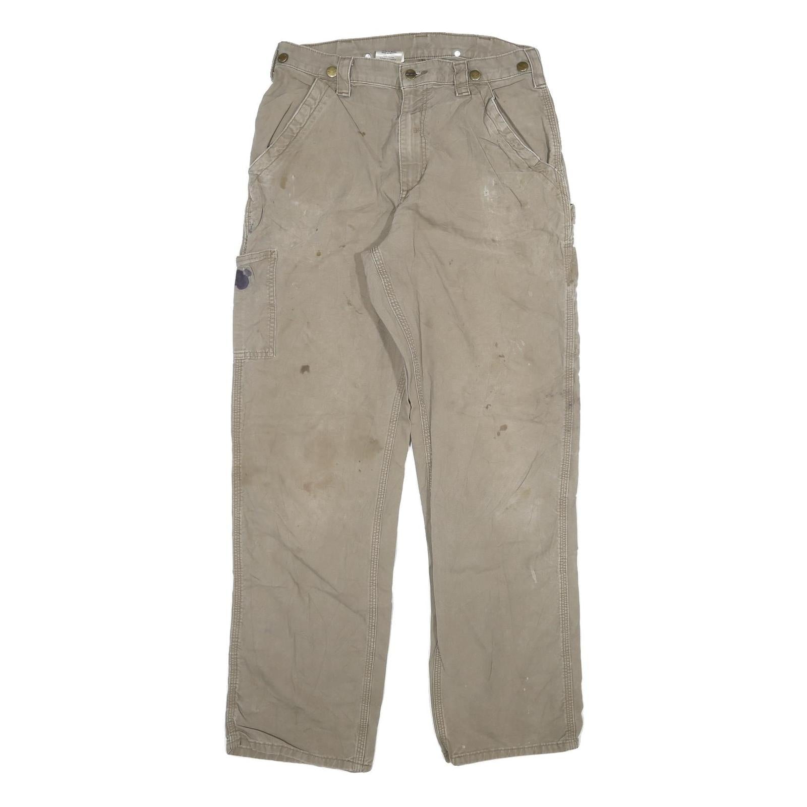 CARHARTT Mens Jeans Beige Relaxed Straight Denim Fair W31 L33 Workwear Durable Refurbished - N/A refurbished available on Cerqular