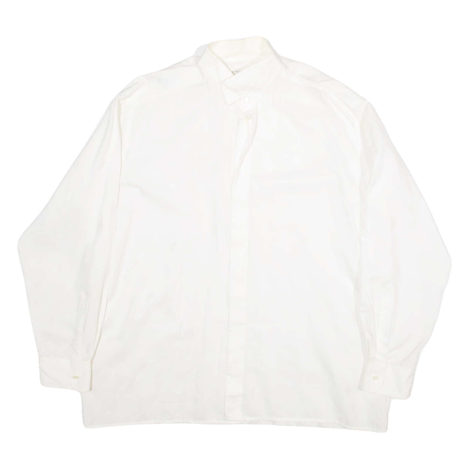 ETERNA GALA Womens Shirt Top White Long Sleeve Floral XL Refurbished - N/A refurbished available on Cerqular