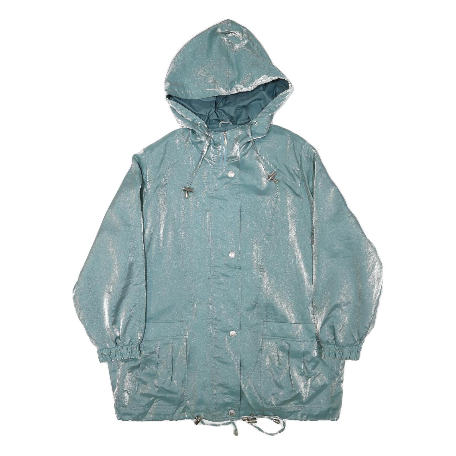 BEST UNITED GARMENT Womens Blue Jacket XL Polyester Blend Hooded Zip Plain Refurbished - N/A refurbished available on Cerqular