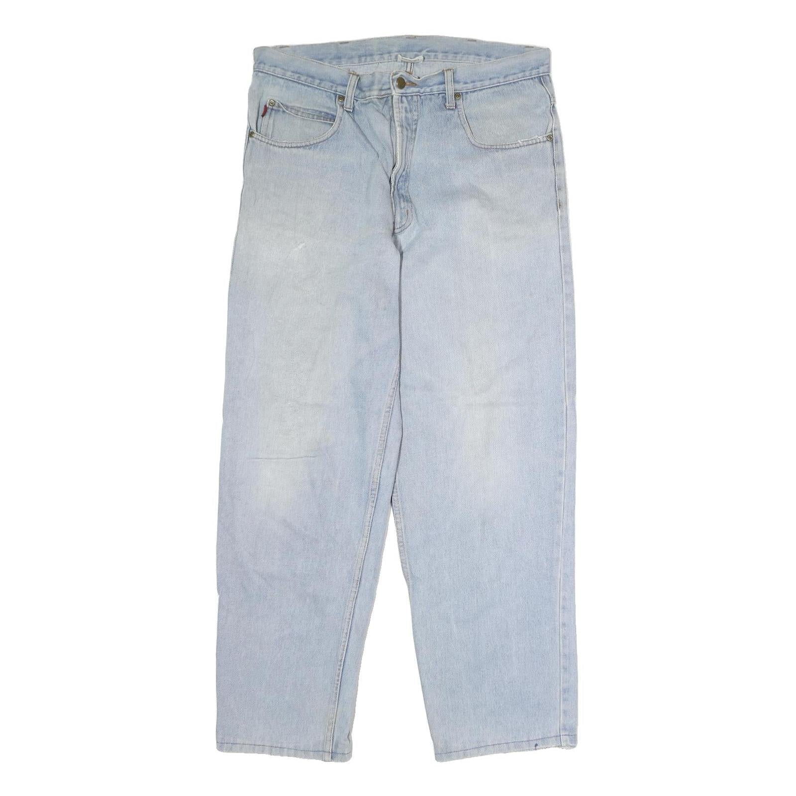 MARCEL CLAIR Mens Regular Fit Light Blue Denim Jeans W34 L29 Classic Cotton Zip Refurbished - N/A refurbished available on Cerqular