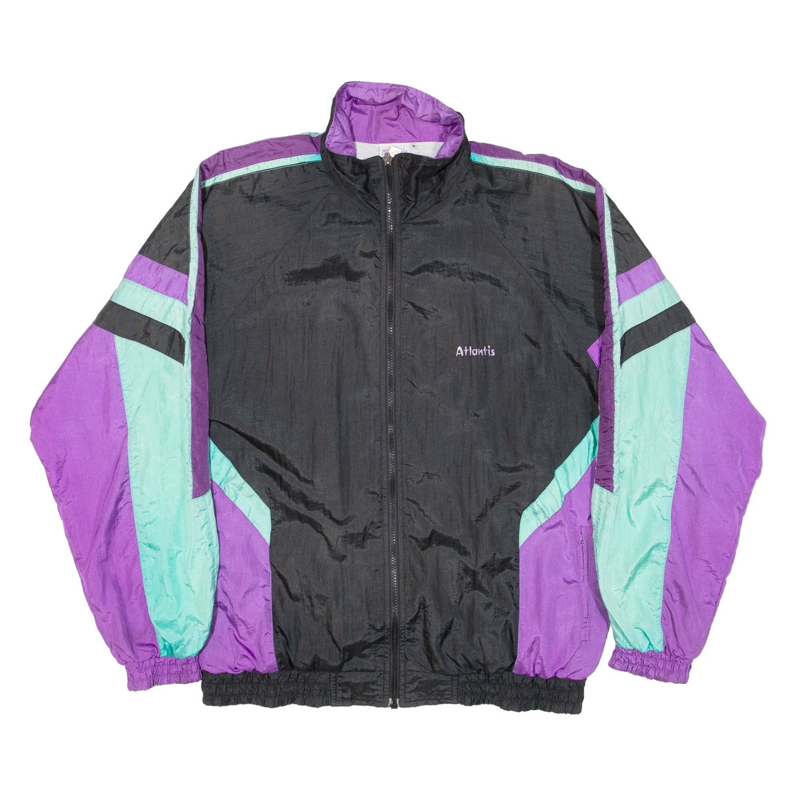 ATLANTIS SPORTSWEAR Mens Shell Jacket Black Nylon Colourblock XL Refurbished - N/A refurbished available on Cerqular