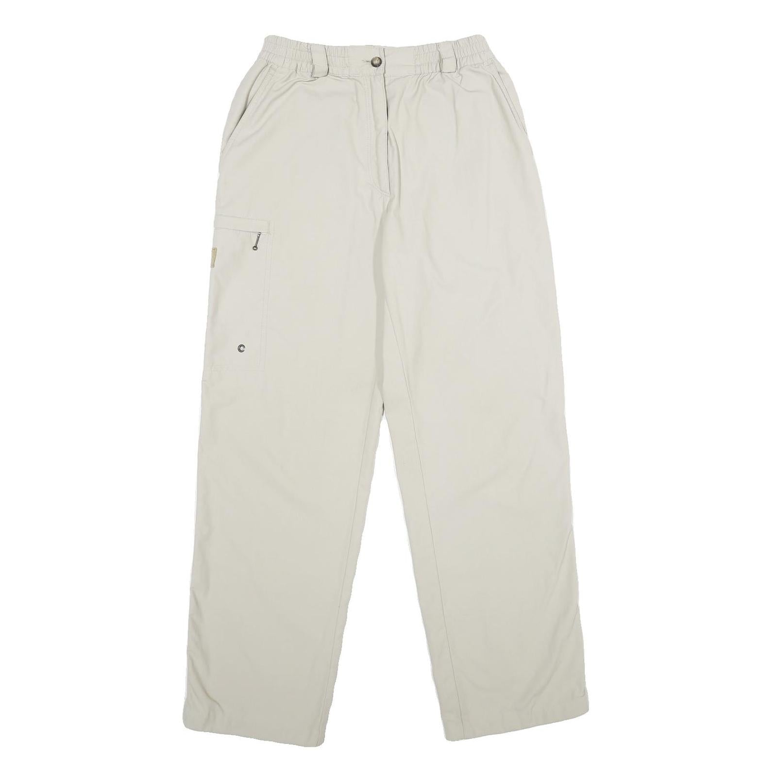ALLSPORT Womens Nylon White Regular Straight Trousers W26 L30 Outdoor Zip Refurbished - N/A refurbished available on Cerqular
