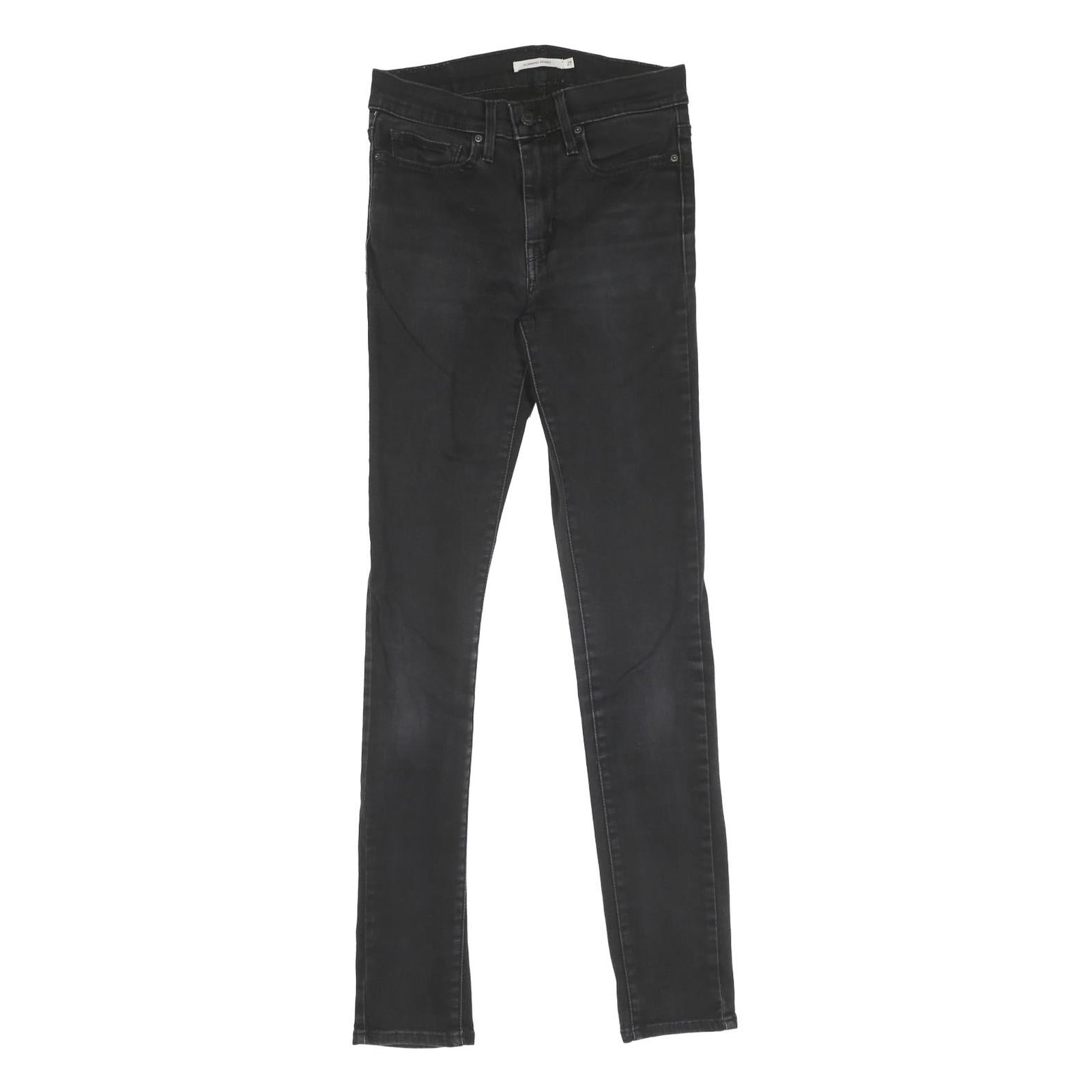 LEVI'S Womens Slim Black Denim Raw Slim Skinny Jeans W27 L31 Refurbished - N/A refurbished available on Cerqular