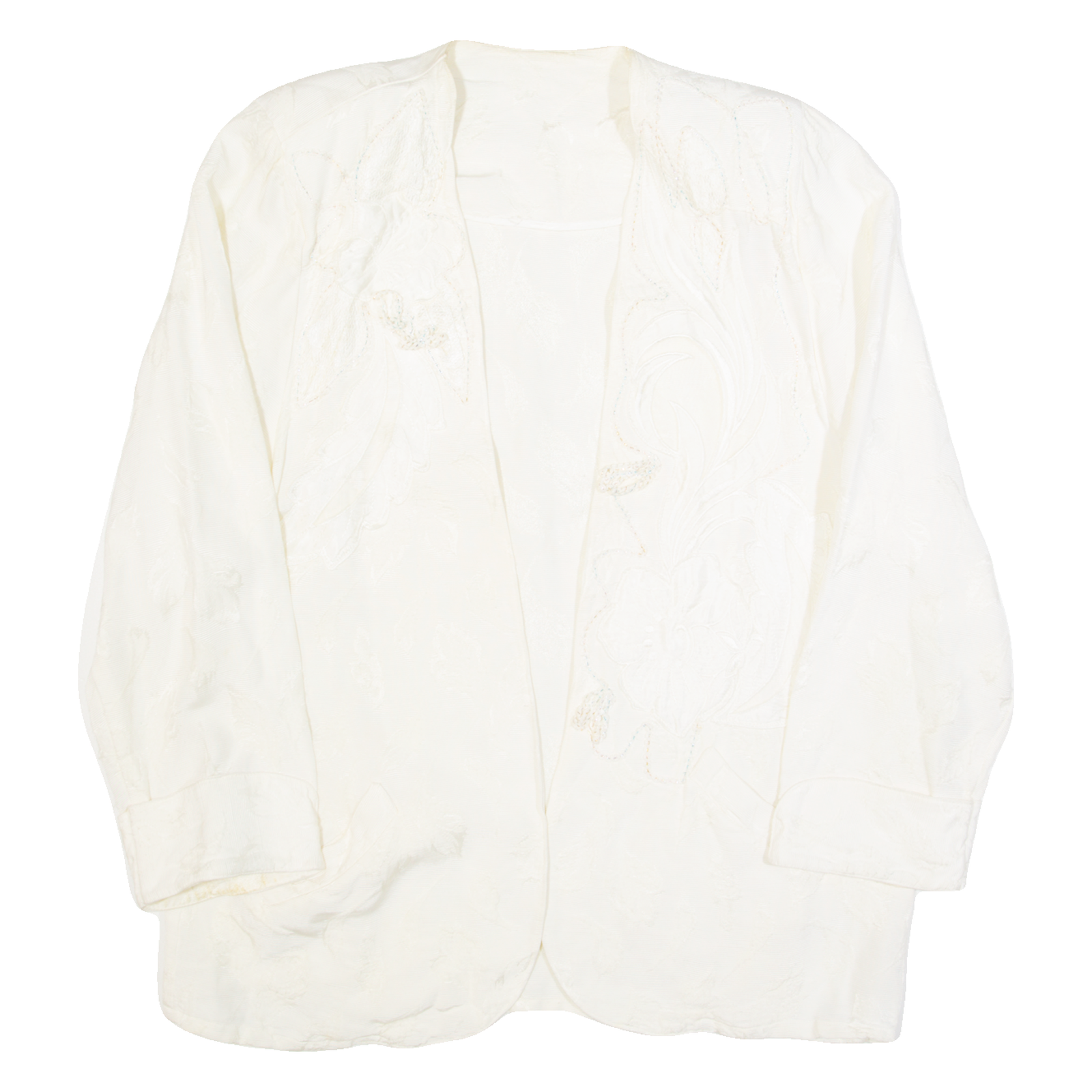 Womens Blazer Jacket Cream 90s M Refurbished - N/A refurbished available on Cerqular