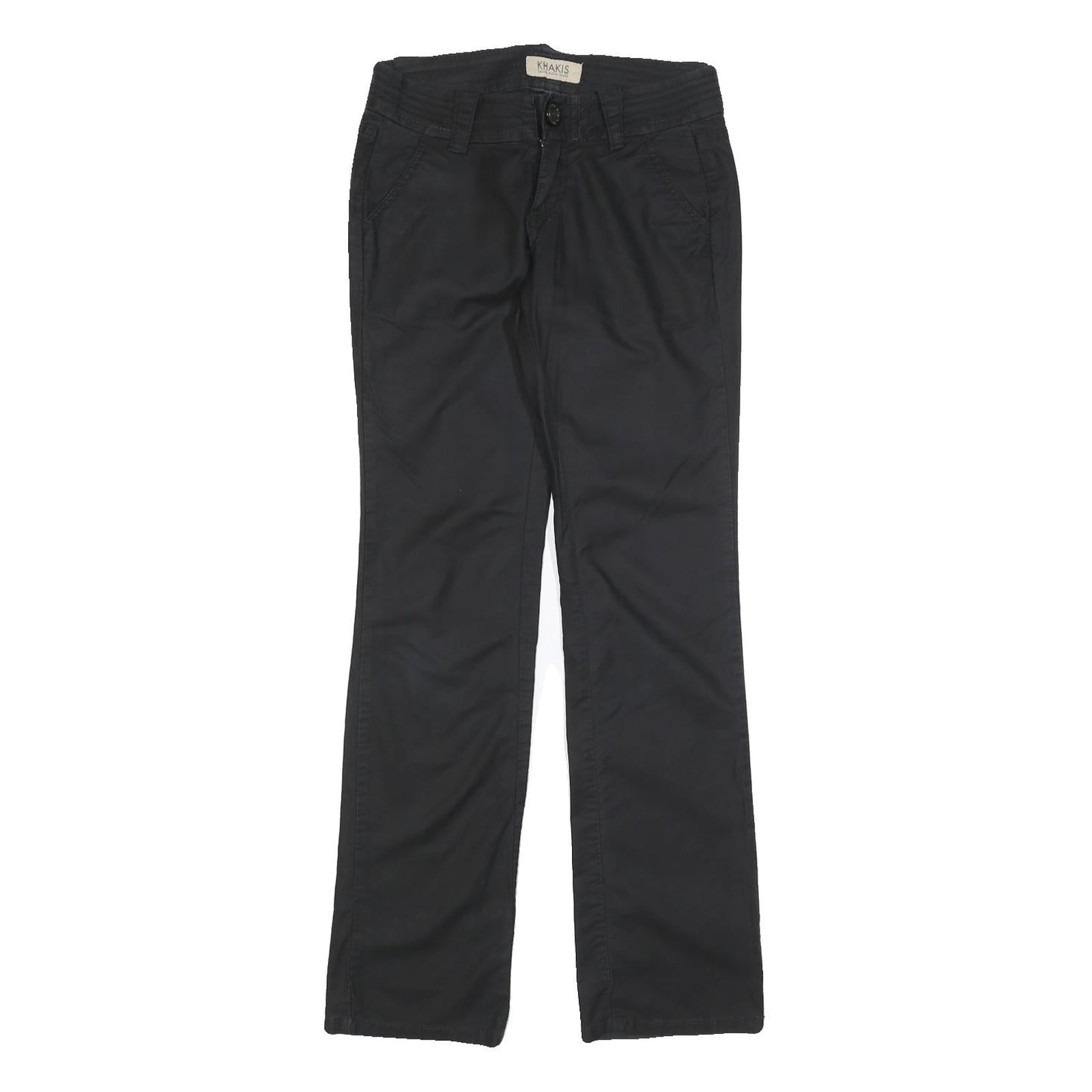 CALVIN KLEIN JEANS Womens Black Slim Straight Trousers W28 L30 Essential Cotton Refurbished - N/A refurbished available on Cerqular