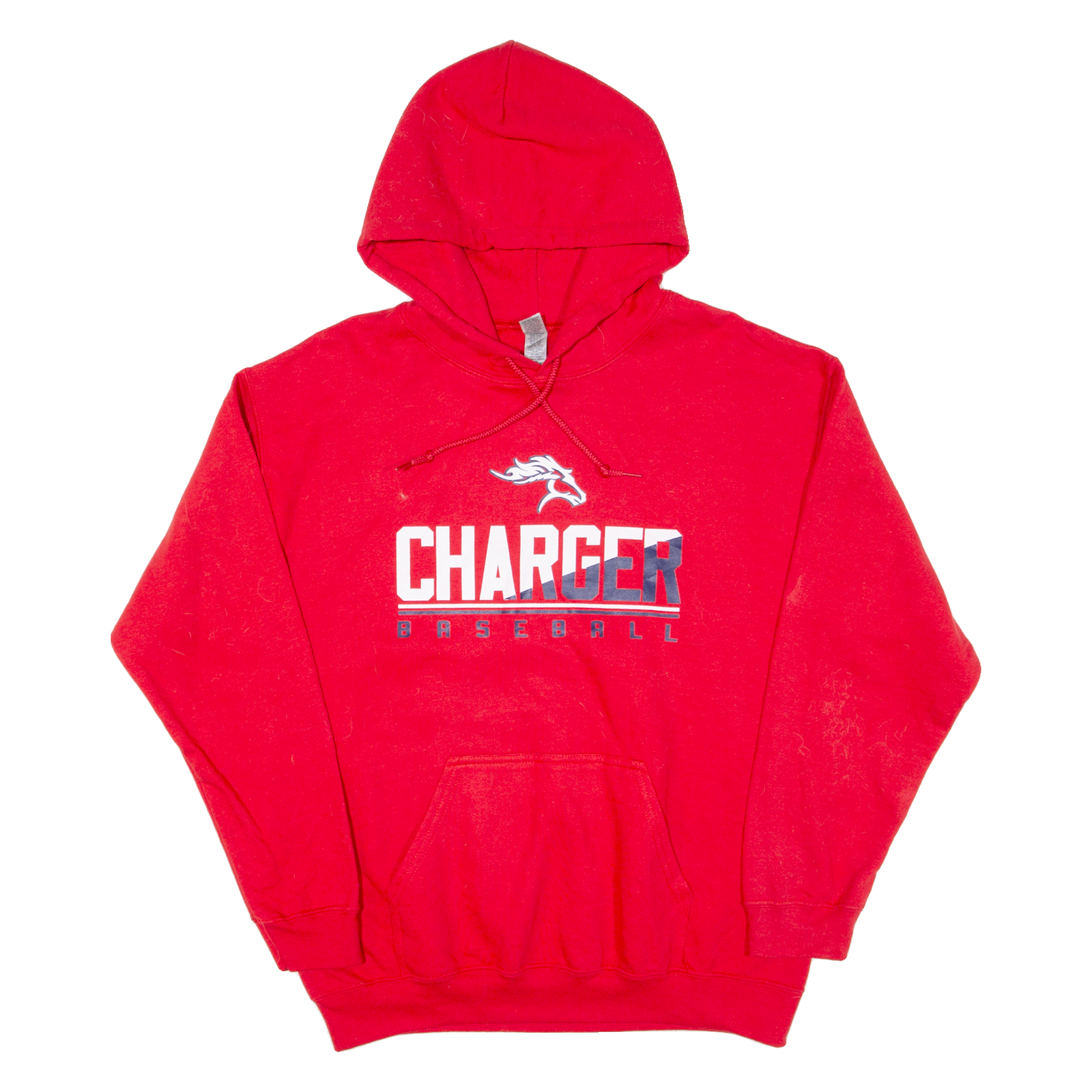 GILDAN Charger Baseball Mens Red Hoodie USA M Refurbished - N/A refurbished available on Cerqular