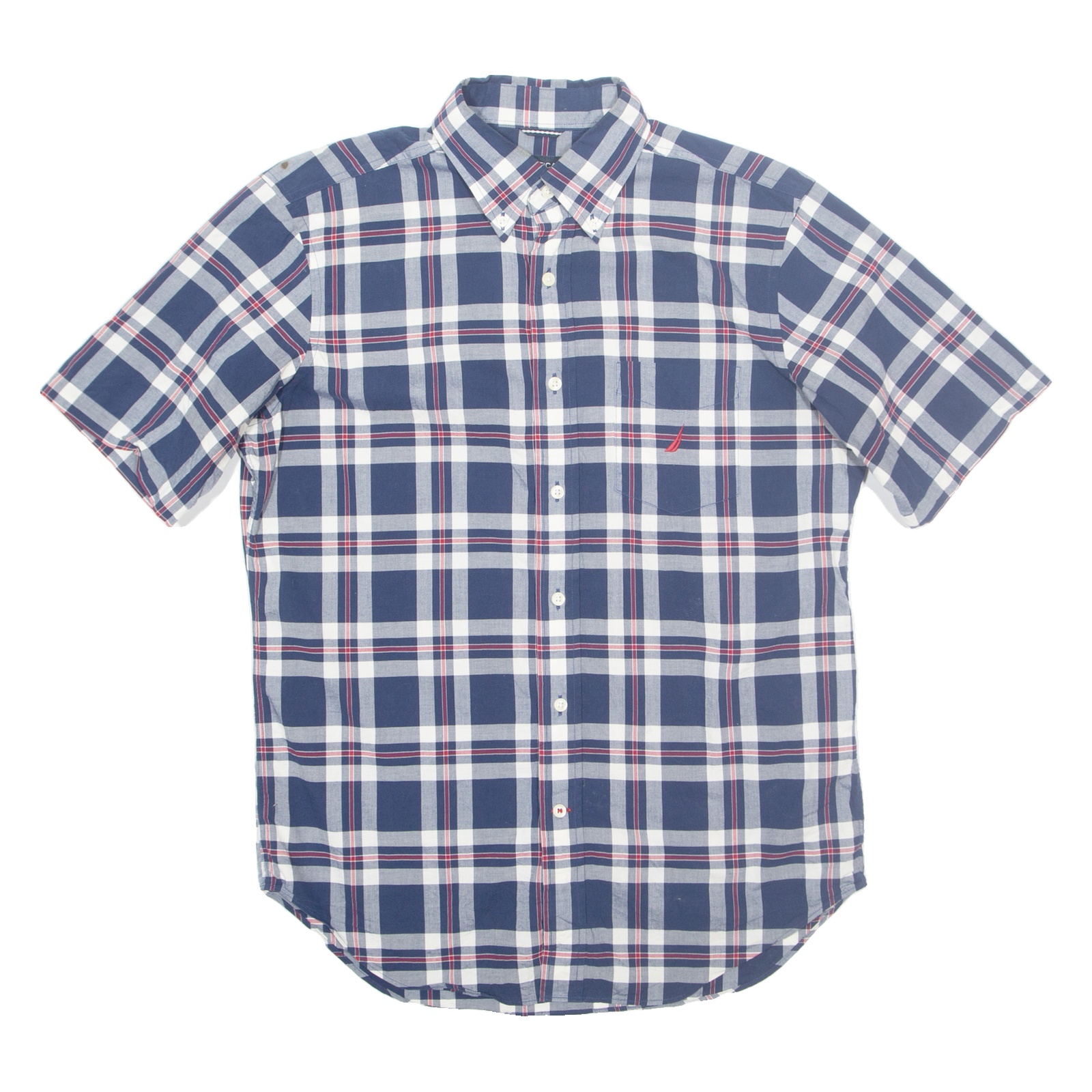 NAUTICA Mens Shirt Blue Check M Refurbished - N/A refurbished available on Cerqular