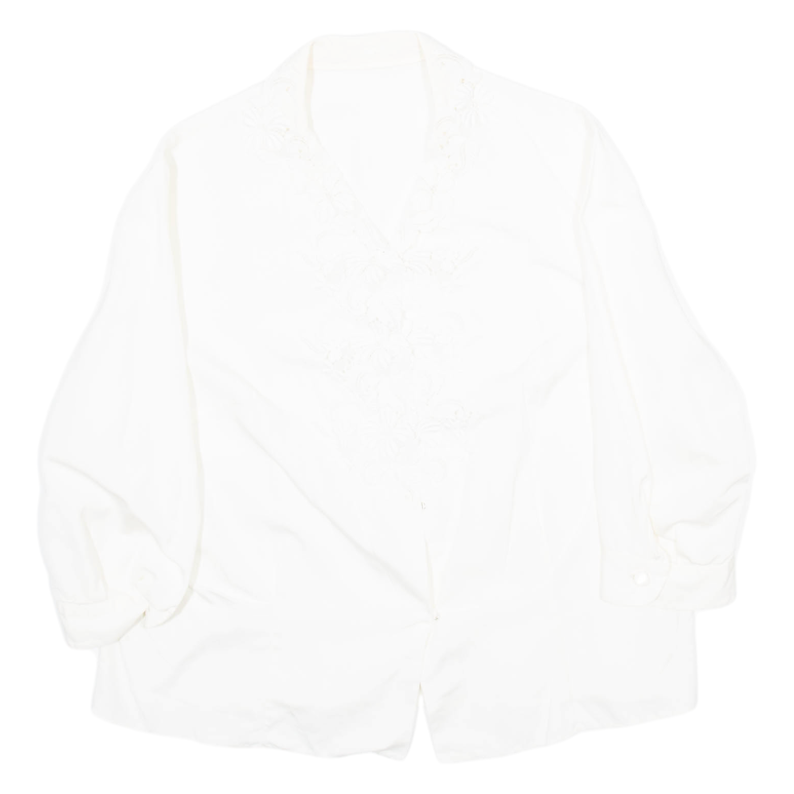 Womens Blouse White V-Neck Long Sleeve M Refurbished - N/A refurbished available on Cerqular