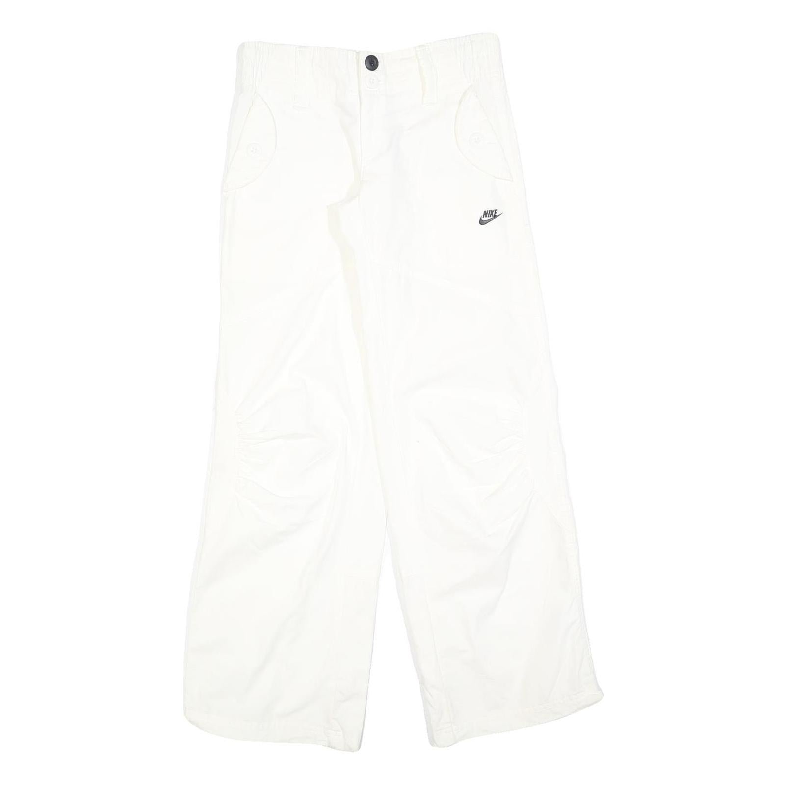 Buy NIKE Girls Cotton Blend White Relaxed Wide-Leg Trousers W27 L30 Casual Refurbished - $23.39 NIKE Girls Cotton Blend White Relaxed Wide-Leg Trousers W27 L30 Casual Refurbished - N/A refurbished available on Cerqular