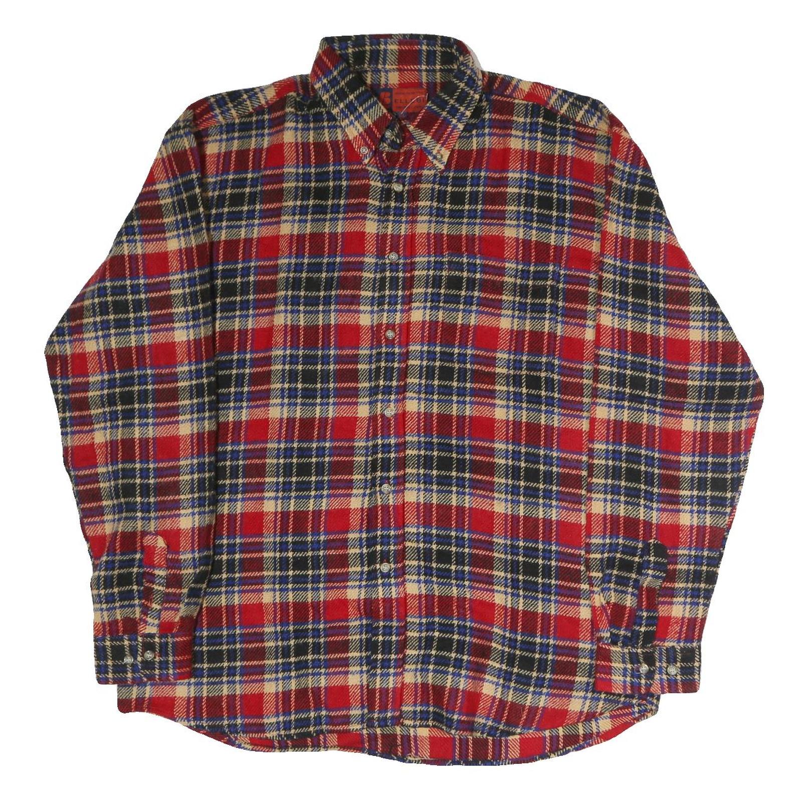 Buy ELLEBI Mens Red Beige & Blue Check Shirt 2XL Cotton Long Sleeve Casual Button Refurbished - $19.49 ELLEBI Mens Red Beige & Blue Check Shirt 2XL Cotton Long Sleeve Casual Button Refurbished - N/A refurbished available on Cerqular