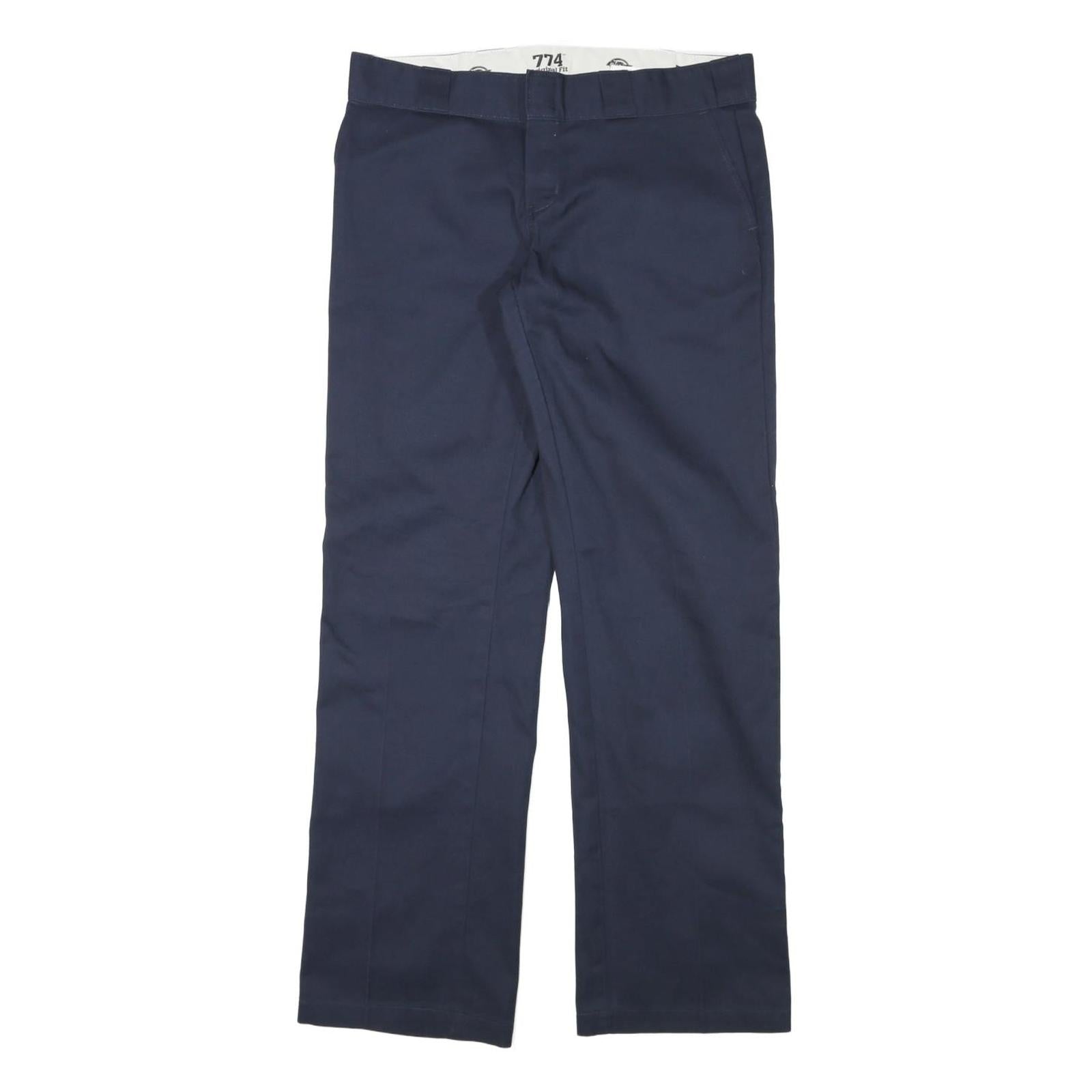 DICKIES Womens Navy Regular Fit Straight Trousers W33 L31 Workwear Classic Refurbished - N/A refurbished available on Cerqular