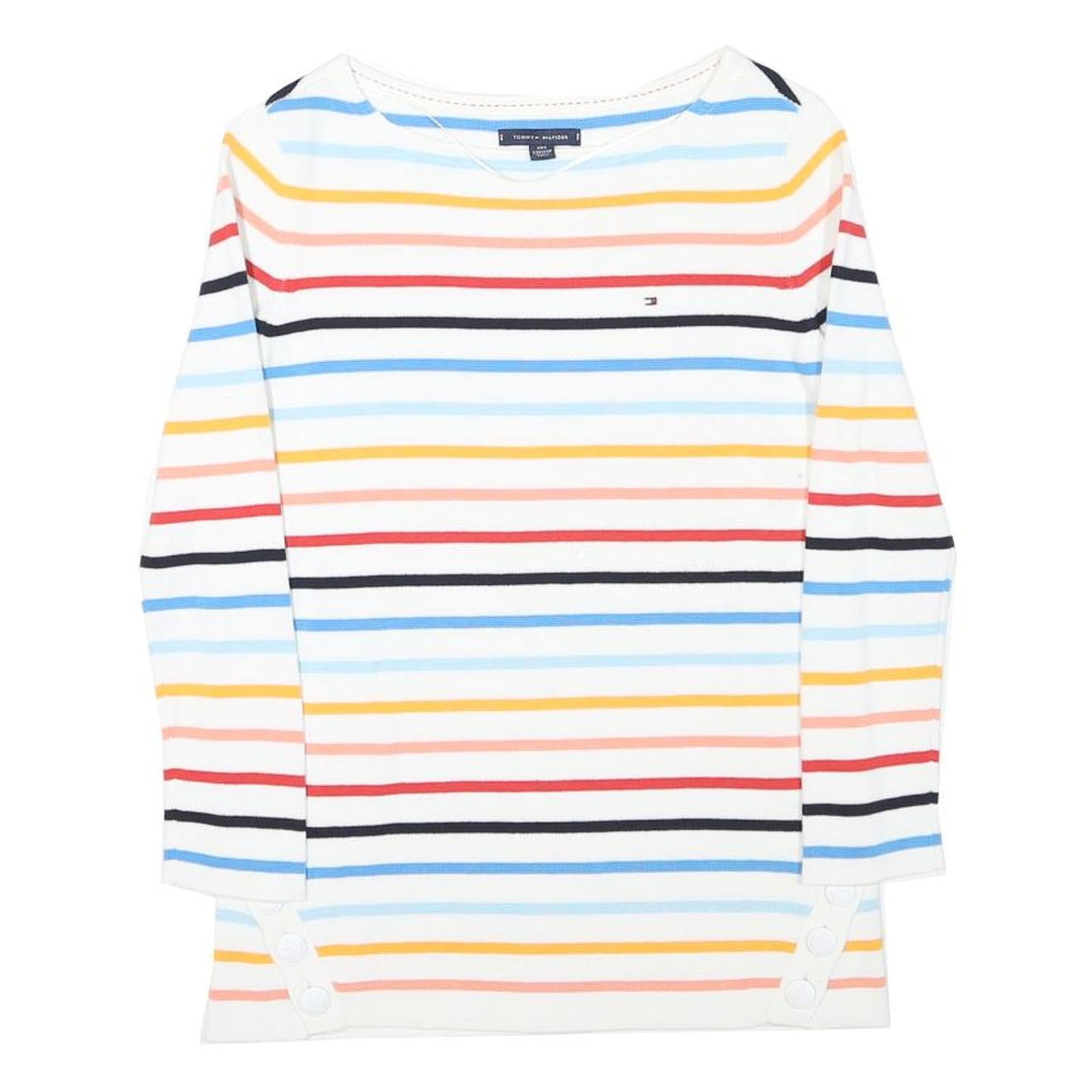 Buy TOMMY HILFIGER Womens White & Multi Stripe Pattern Plain Crew Neck Basic Knit Refurbished - $40.29 TOMMY HILFIGER Womens White & Multi Stripe Pattern Plain Crew Neck Basic Knit Refurbished - N/A refurbished available on Cerqular