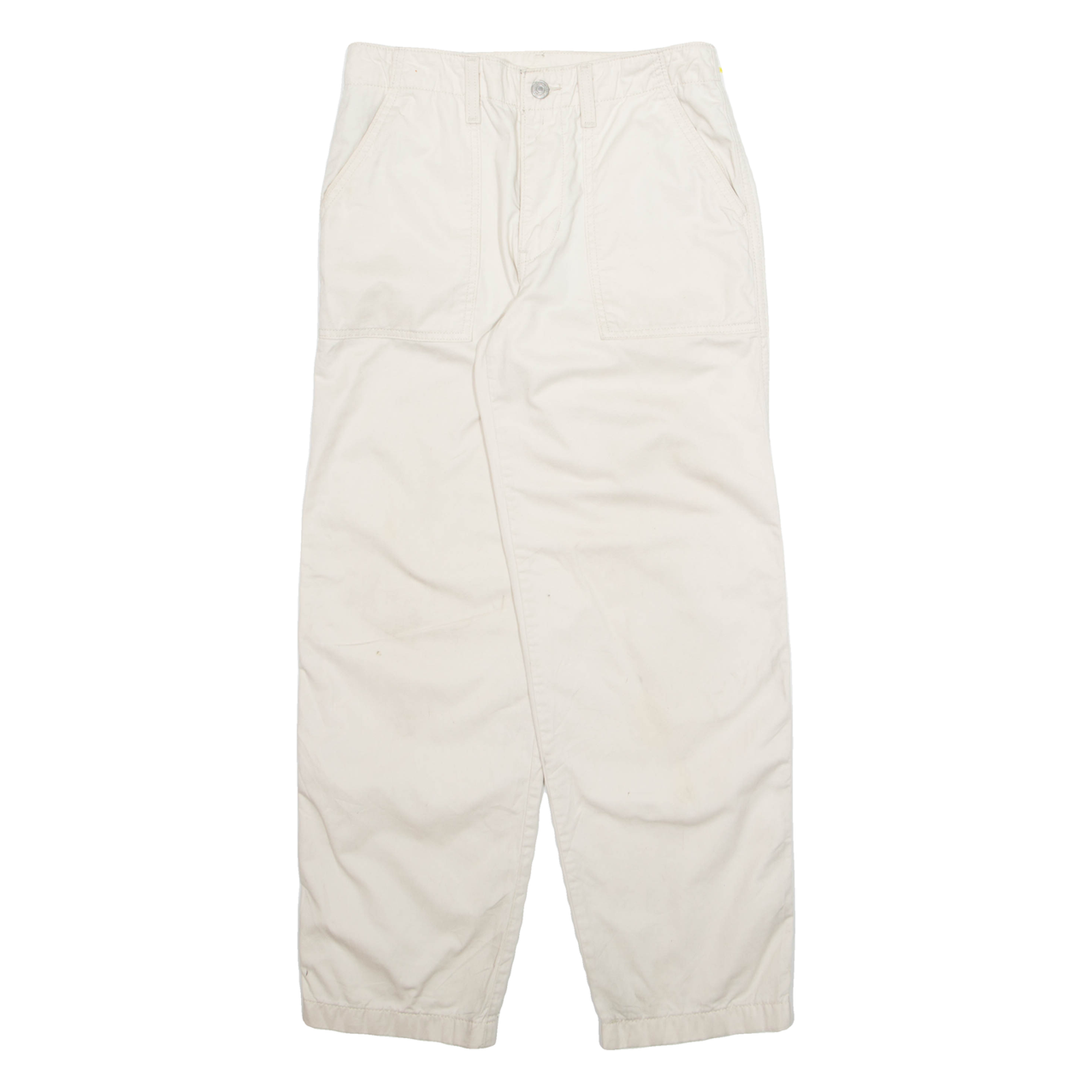 LEVI'S Womens Trousers Cream Regular Straight W25 L30 Refurbished - N/A refurbished available on Cerqular