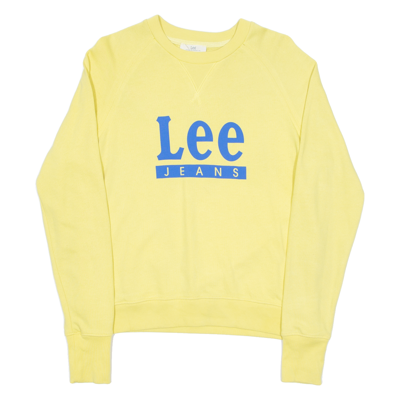 LEE Womens Sweatshirt Yellow Crew Neck XS Refurbished - N/A refurbished available on Cerqular