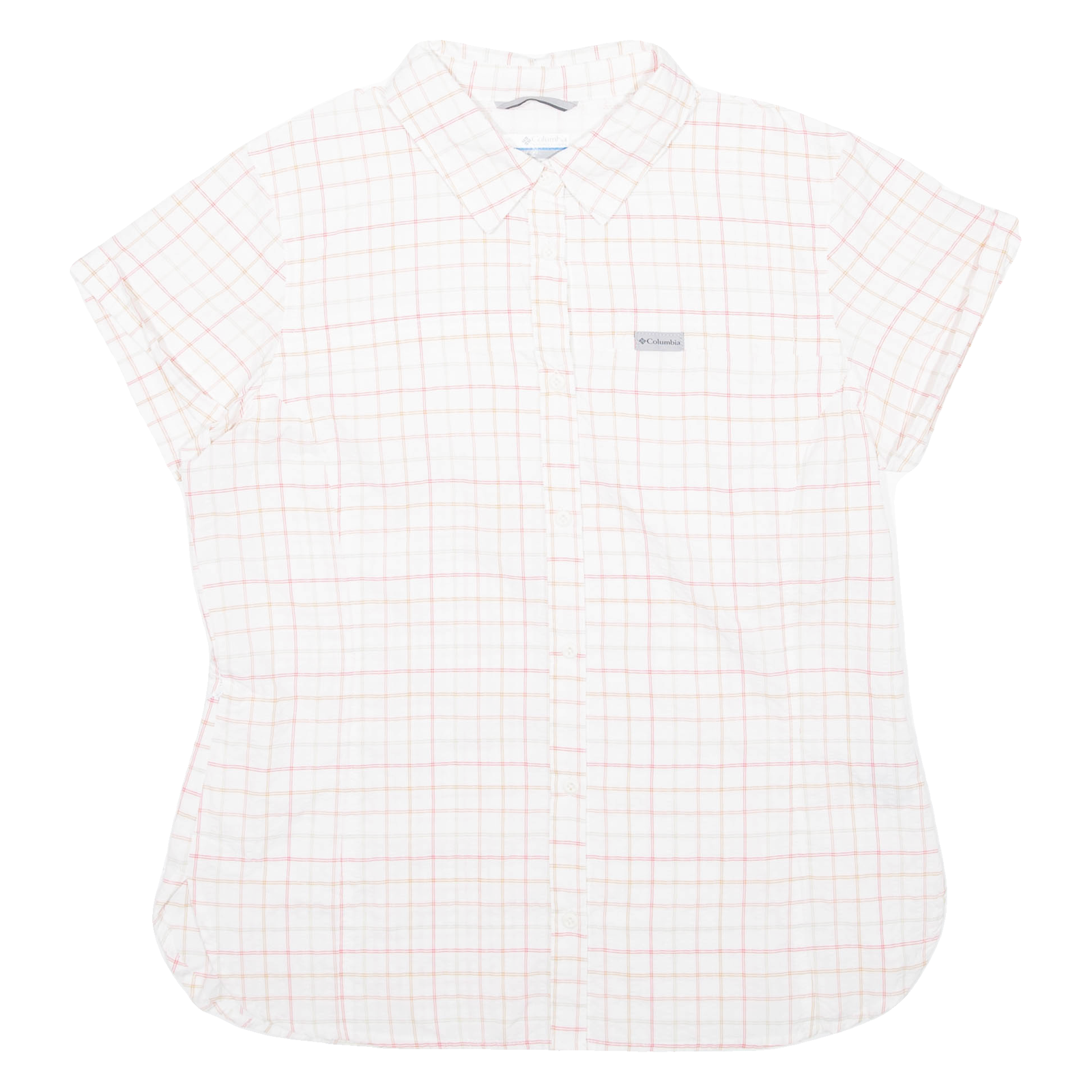 COLUMBIA Womens Shirt White Nylon Check L Refurbished - N/A refurbished available on Cerqular
