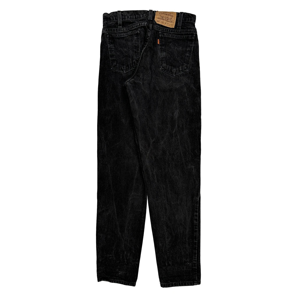 Levis 550 Jeans - 28W 30L Black Denim Refurbished - Thrifted (note: this is a term often used to describe second- refurbished available on Cerqular