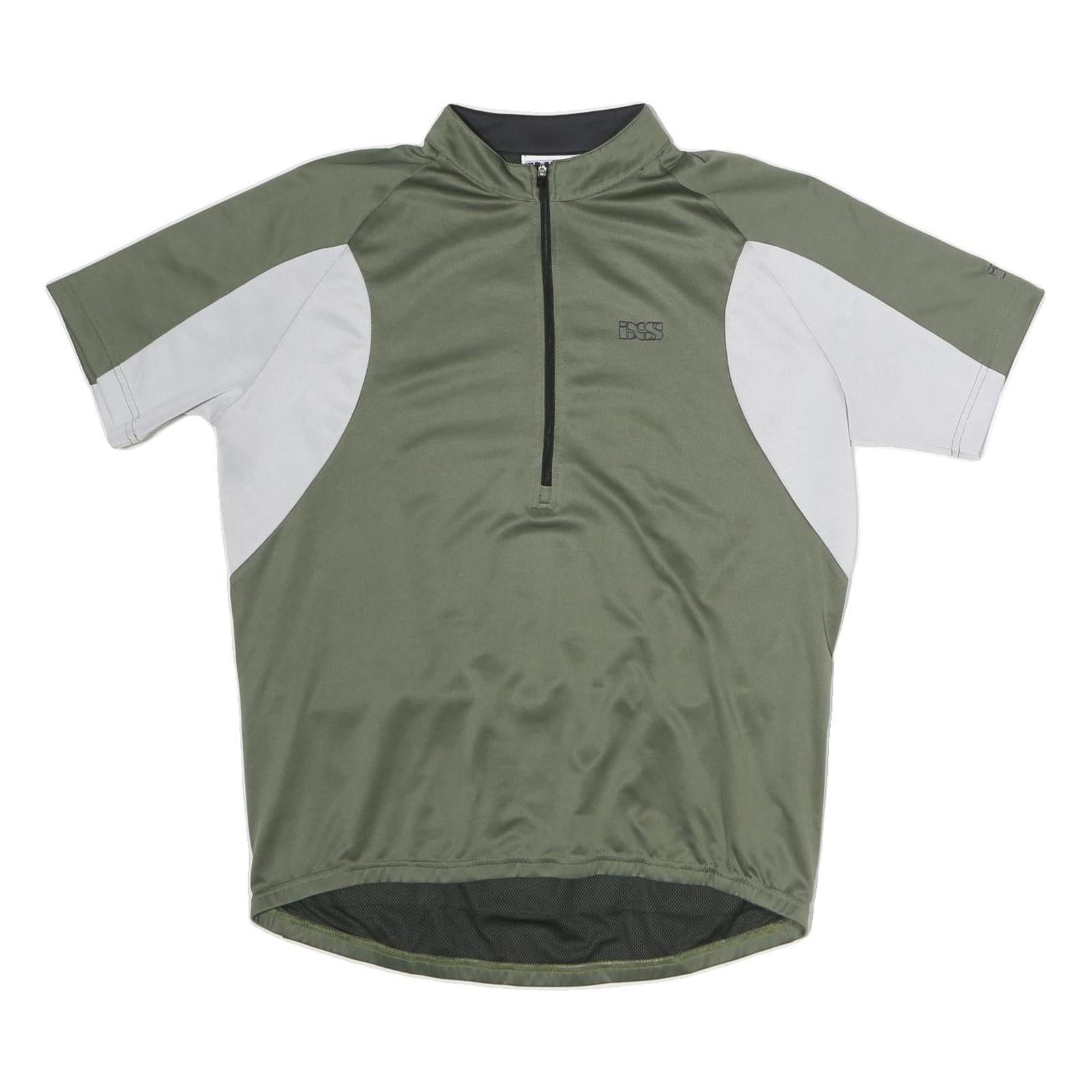 IXS Mens Green & White Cycling T-Shirt 2XL Short Sleeve 1/4 Zip Sport Jersey Refurbished - N/A refurbished available on Cerqular