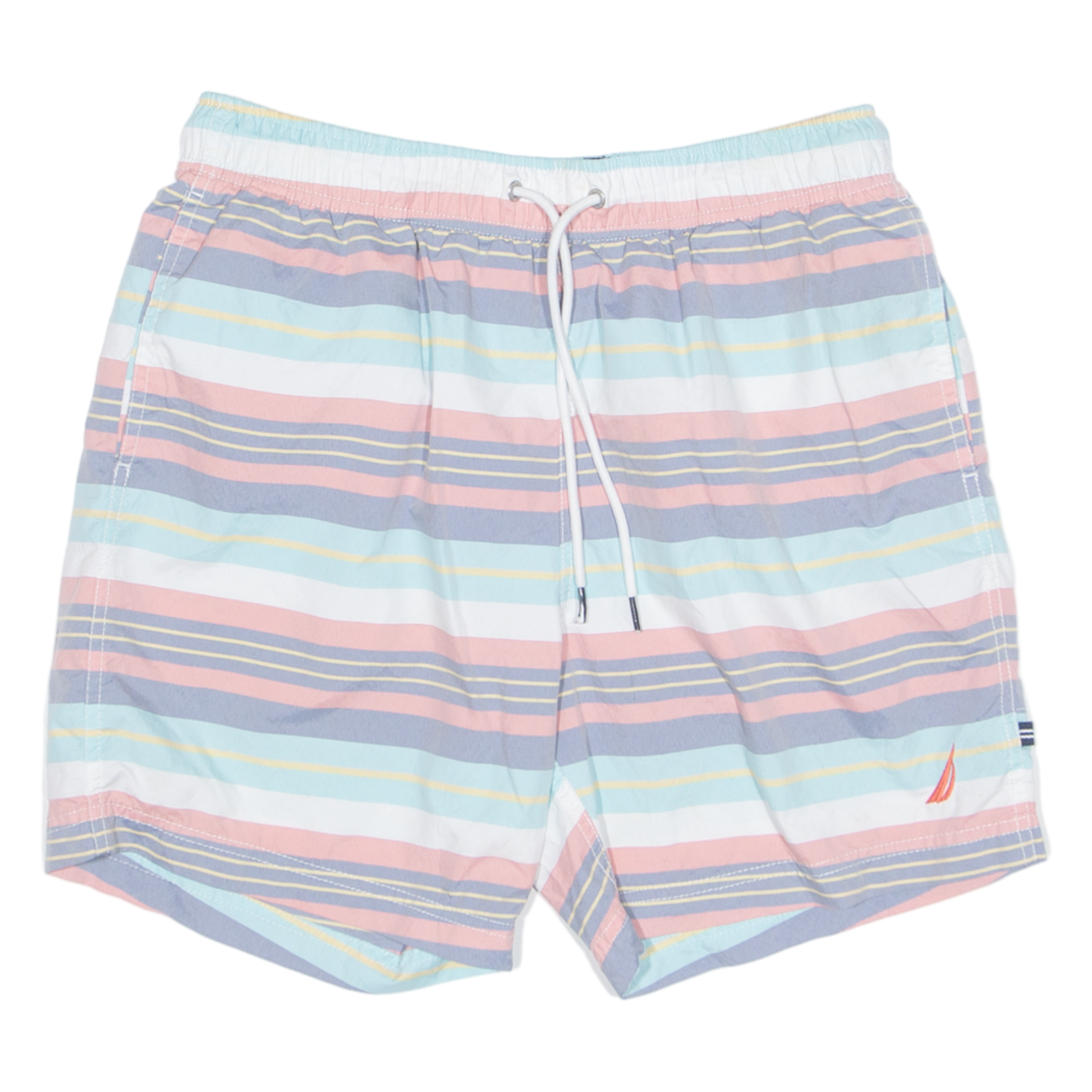 NAUTICA Mens Swimming Shorts Pink Relaxed Striped M W30 Refurbished - N/A refurbished available on Cerqular