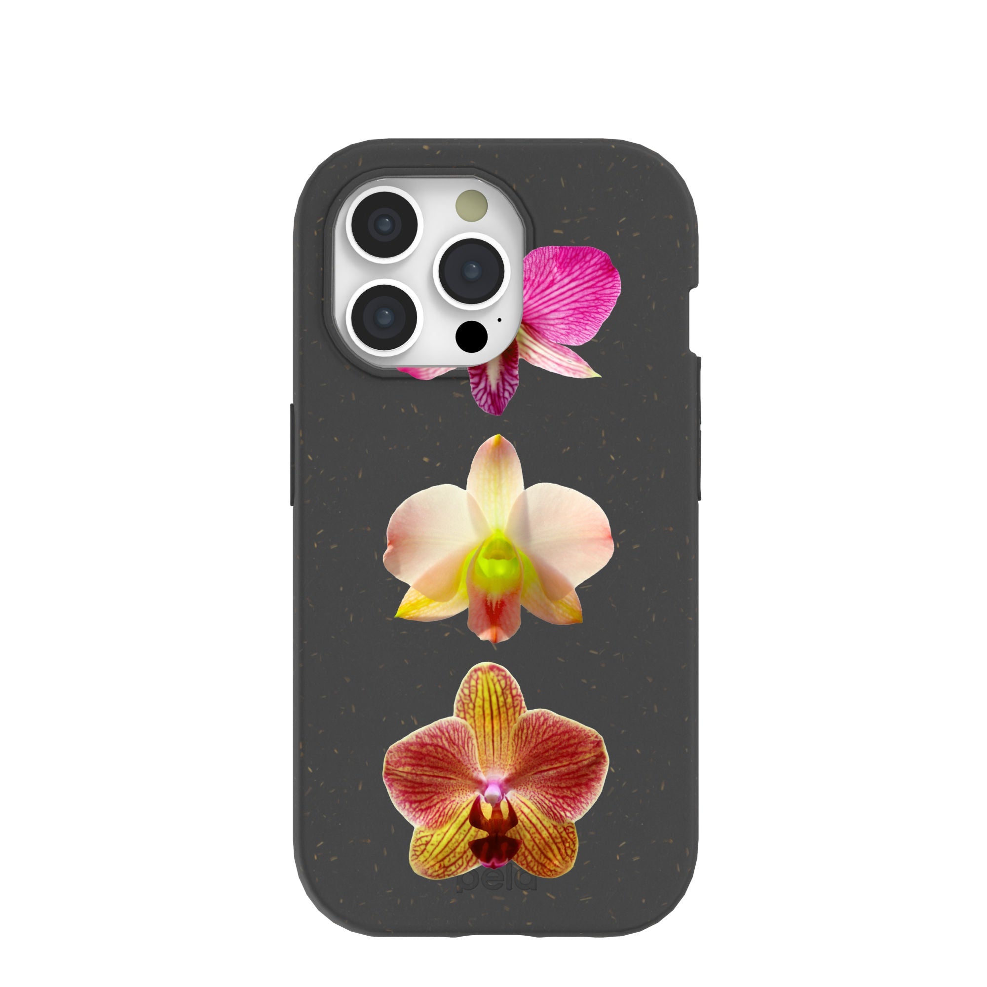 Black Orchids iPhone 15 Pro Case Refurbished - Pela Case refurbished available on Cerqular