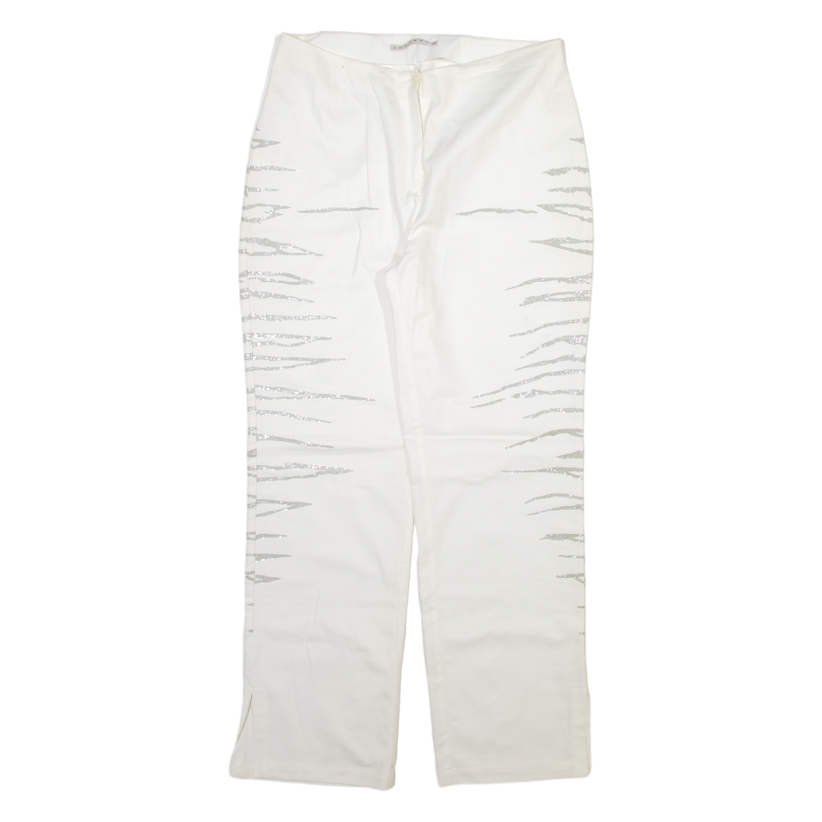 ZUCCHERO Womens Trousers White Regular Straight W32 L29 Refurbished - N/A refurbished available on Cerqular