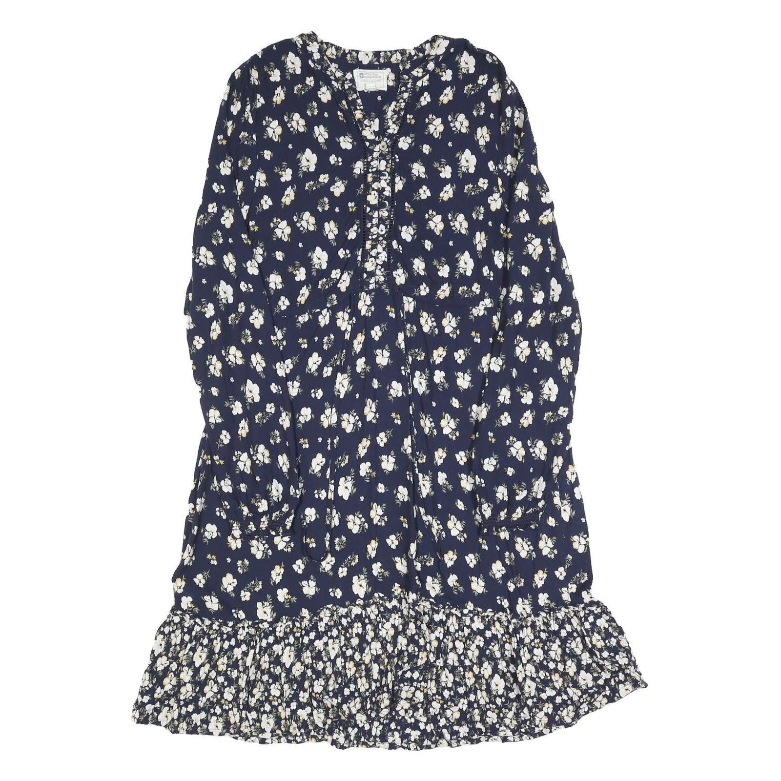 Buy MOUNTAIN WAREHOUSE Womens Blue Floral Cotton Blend Day Dress Long Sleeve UK 10 Refurbished - $28.59 MOUNTAIN WAREHOUSE Womens Blue Floral Cotton Blend Day Dress Long Sleeve UK 10 Refurbished - N/A refurbished available on Cerqular