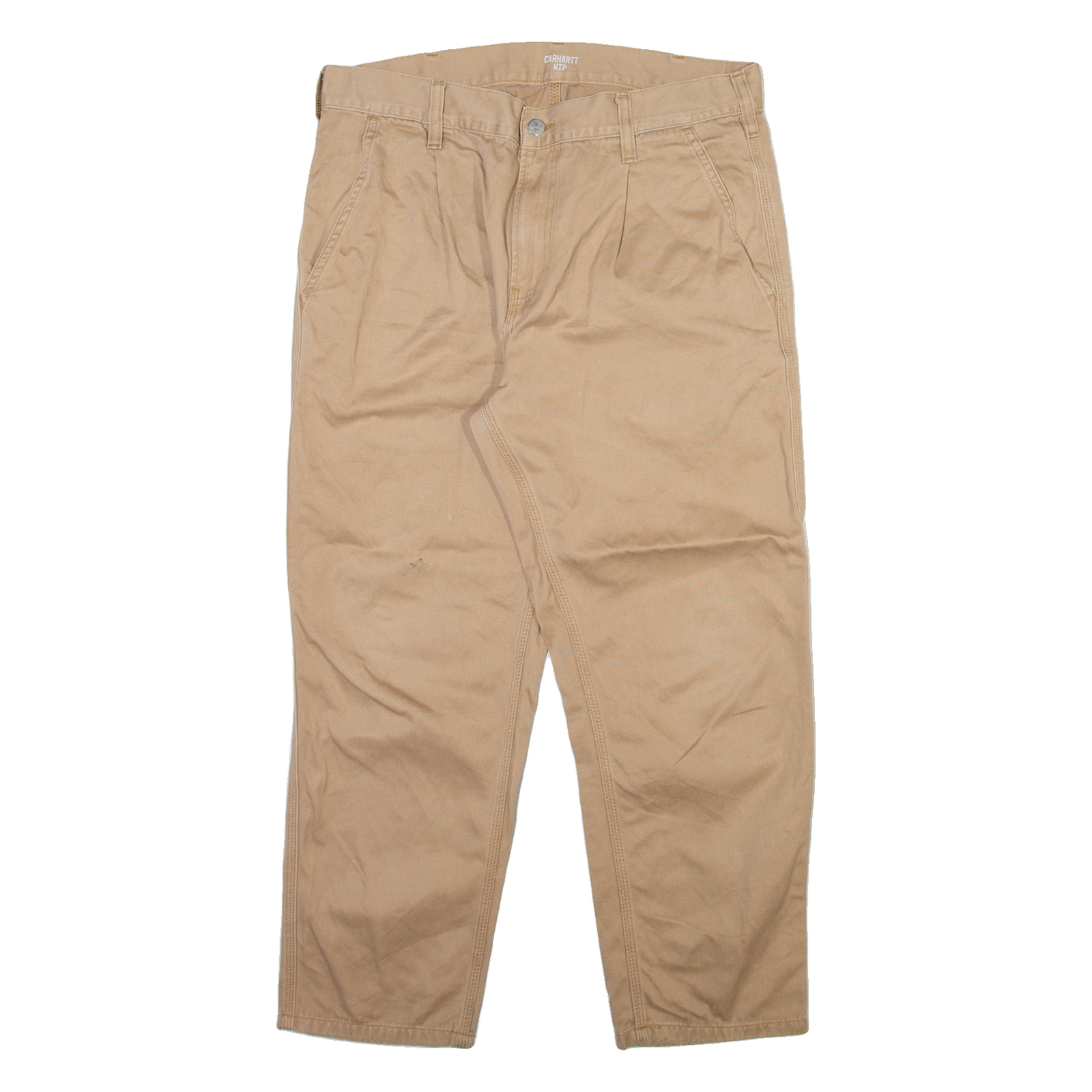 CARHARTT WIP Mens Trousers Beige Regular Tapered W34 L26 Refurbished - N/A refurbished available on Cerqular