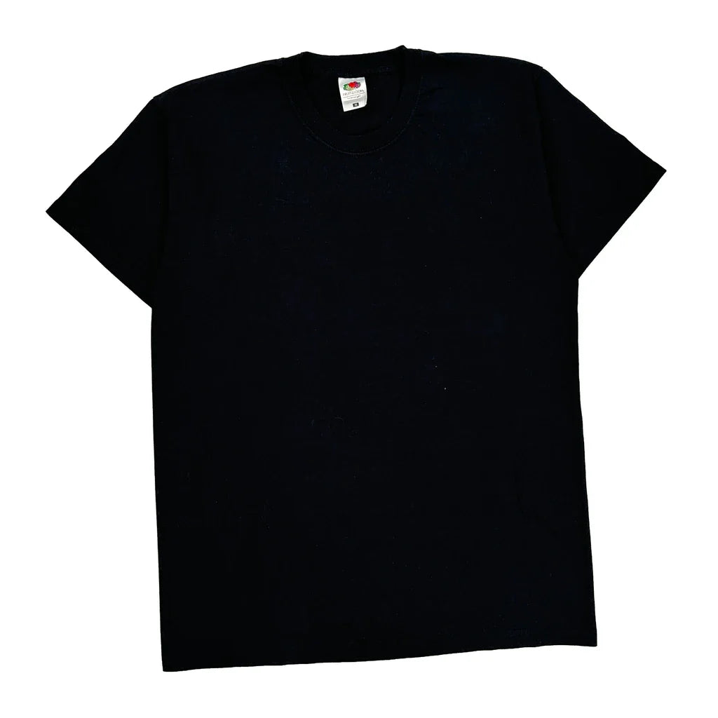 Fruit Of The Loom T-Shirt - Medium Black Cotton Refurbished - Thrifted (note: this is a term often used to describe second- refurbished available on Cerqular