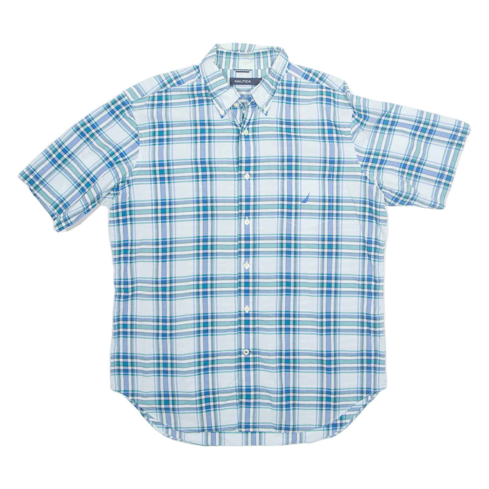 NAUTICA Mens Shirt Blue Plaid L Refurbished - N/A refurbished available on Cerqular