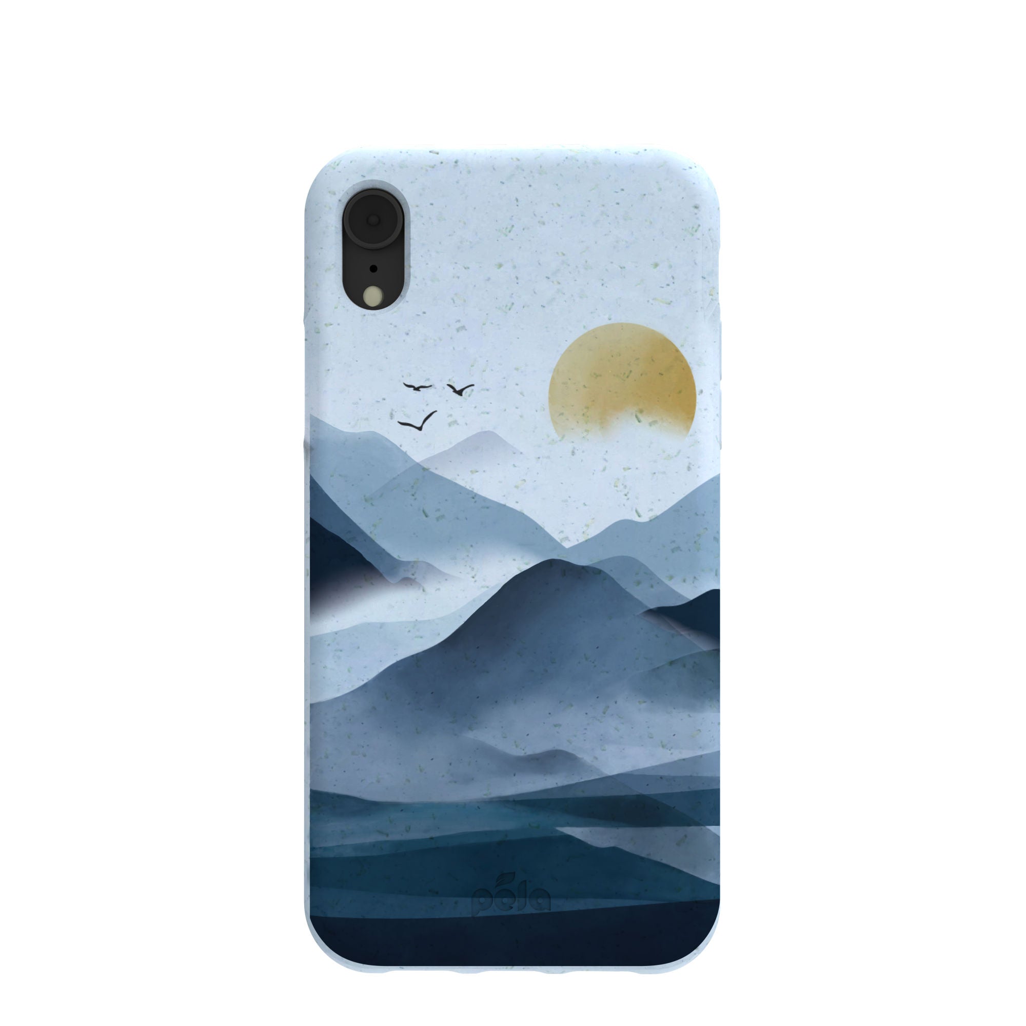 Powder Blue Misty Mountains iPhone XR Case Refurbished - Pela Case refurbished available on Cerqular