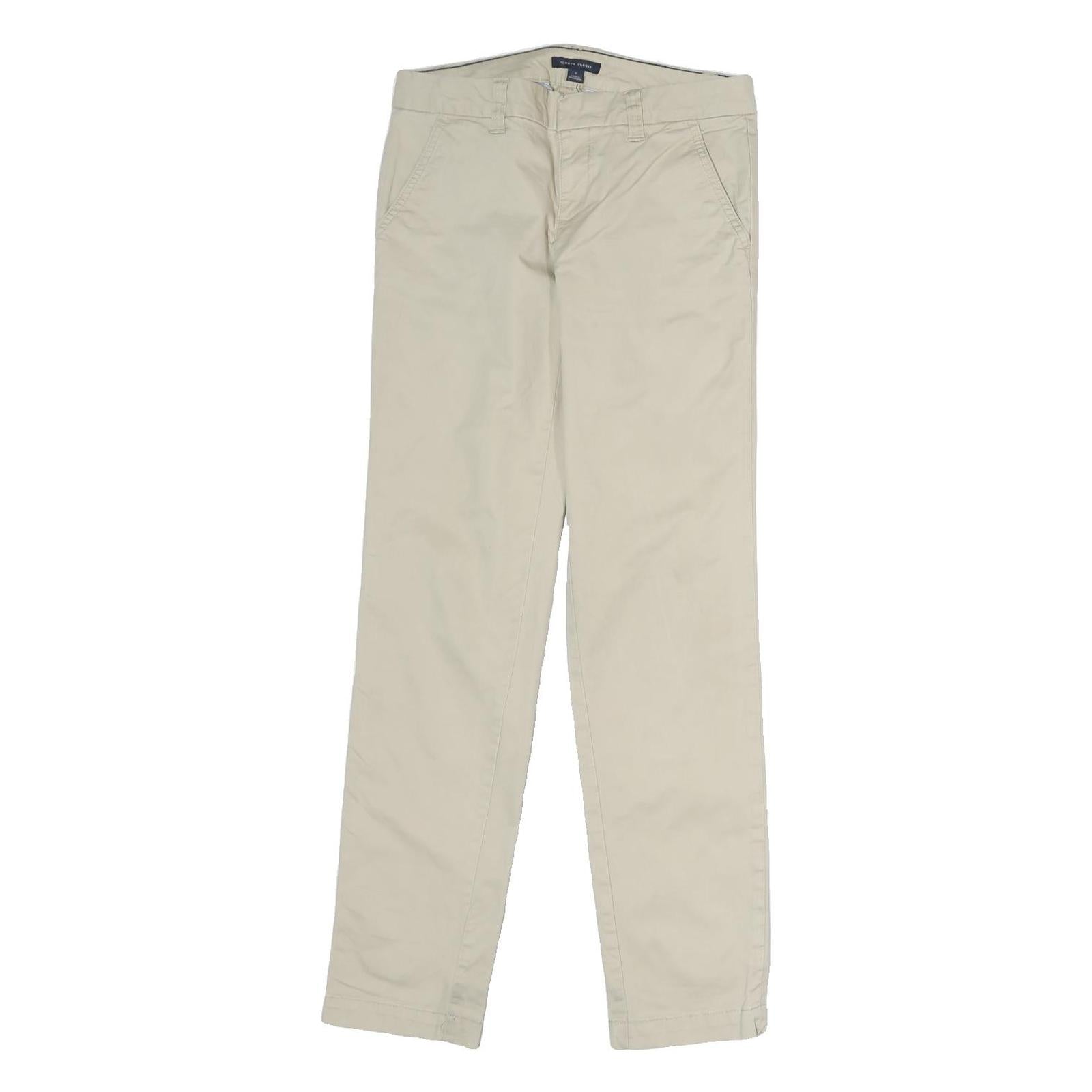 TOMMY HILFIGER Mens Cotton Beige Slim Straight Trousers W28 L26 Classic Casual Refurbished - N/A refurbished available on Cerqular