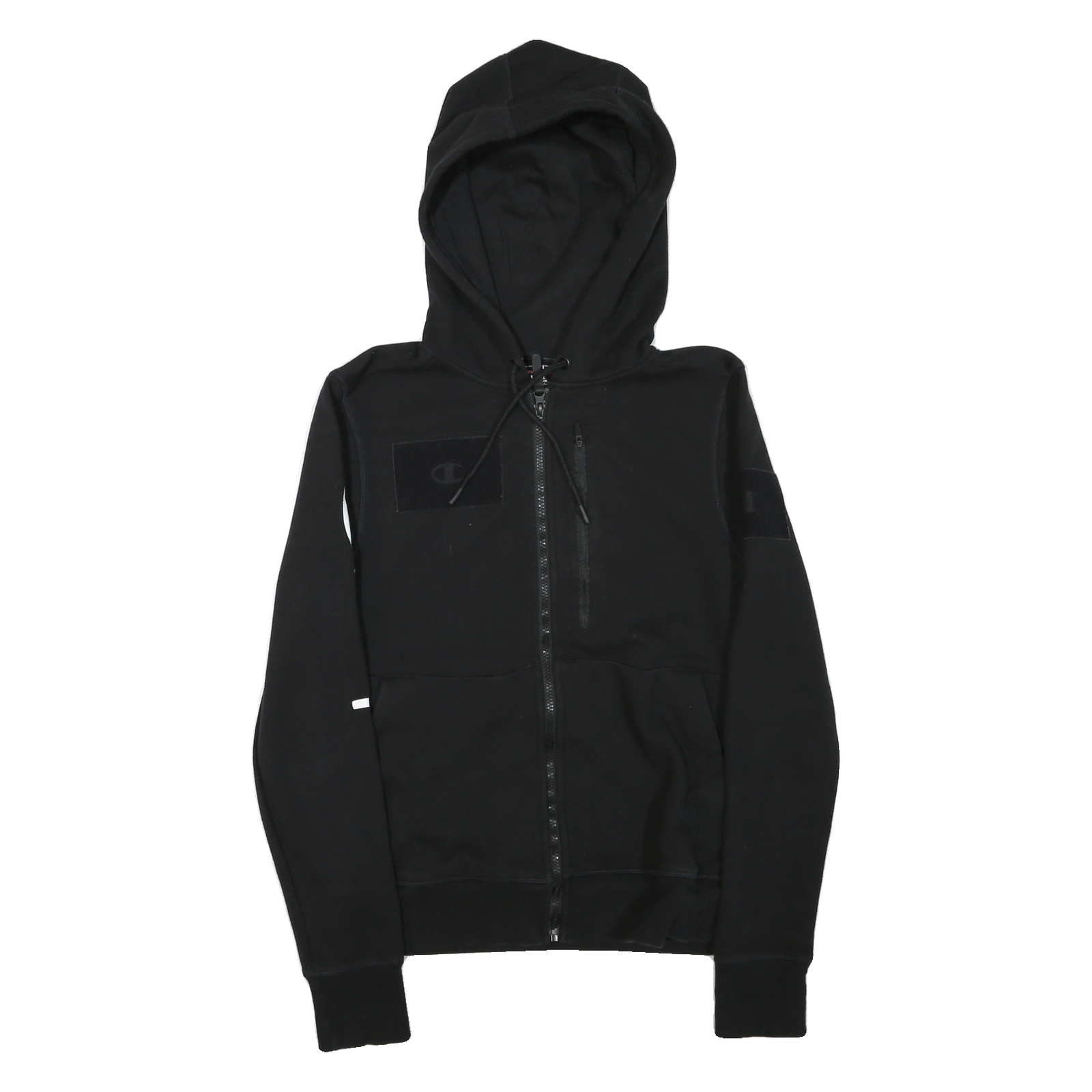 CHAMPION Mens Black Hoodie S Full Zip Cotton Blend Sports Casual Refurbished - N/A refurbished available on Cerqular