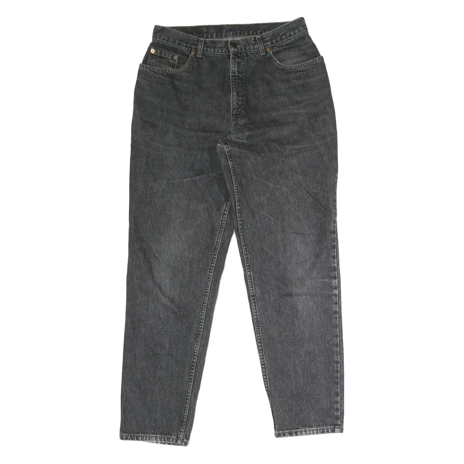 LEVI'S Mens Regular Black Denim Raw Jeans W33 L31 Classic Cotton Blend Button Refurbished - N/A refurbished available on Cerqular