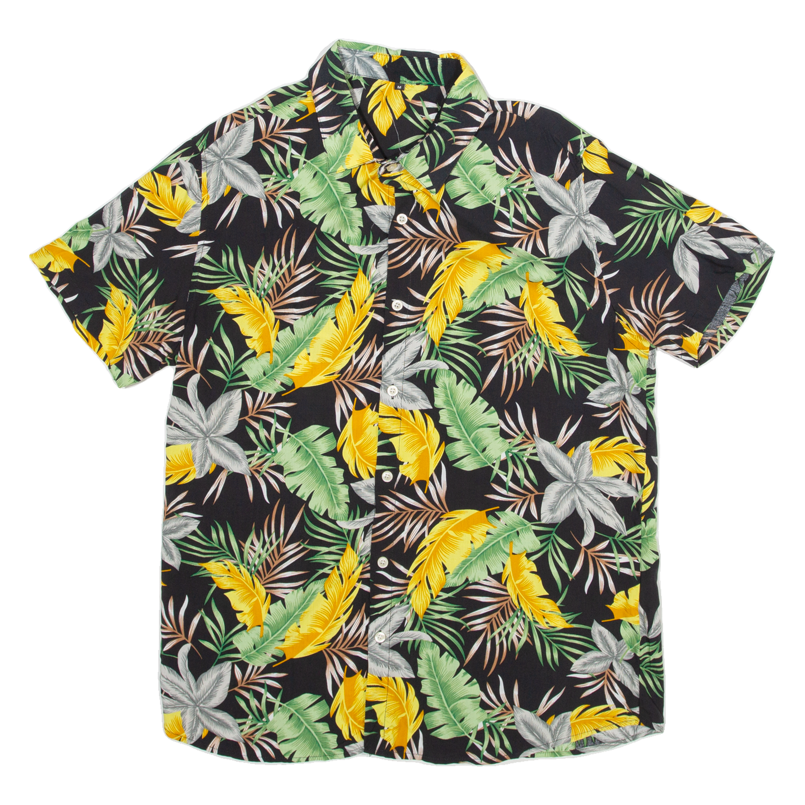 Mens Hawaiian Shirt Black Floral M Refurbished - N/A refurbished available on Cerqular