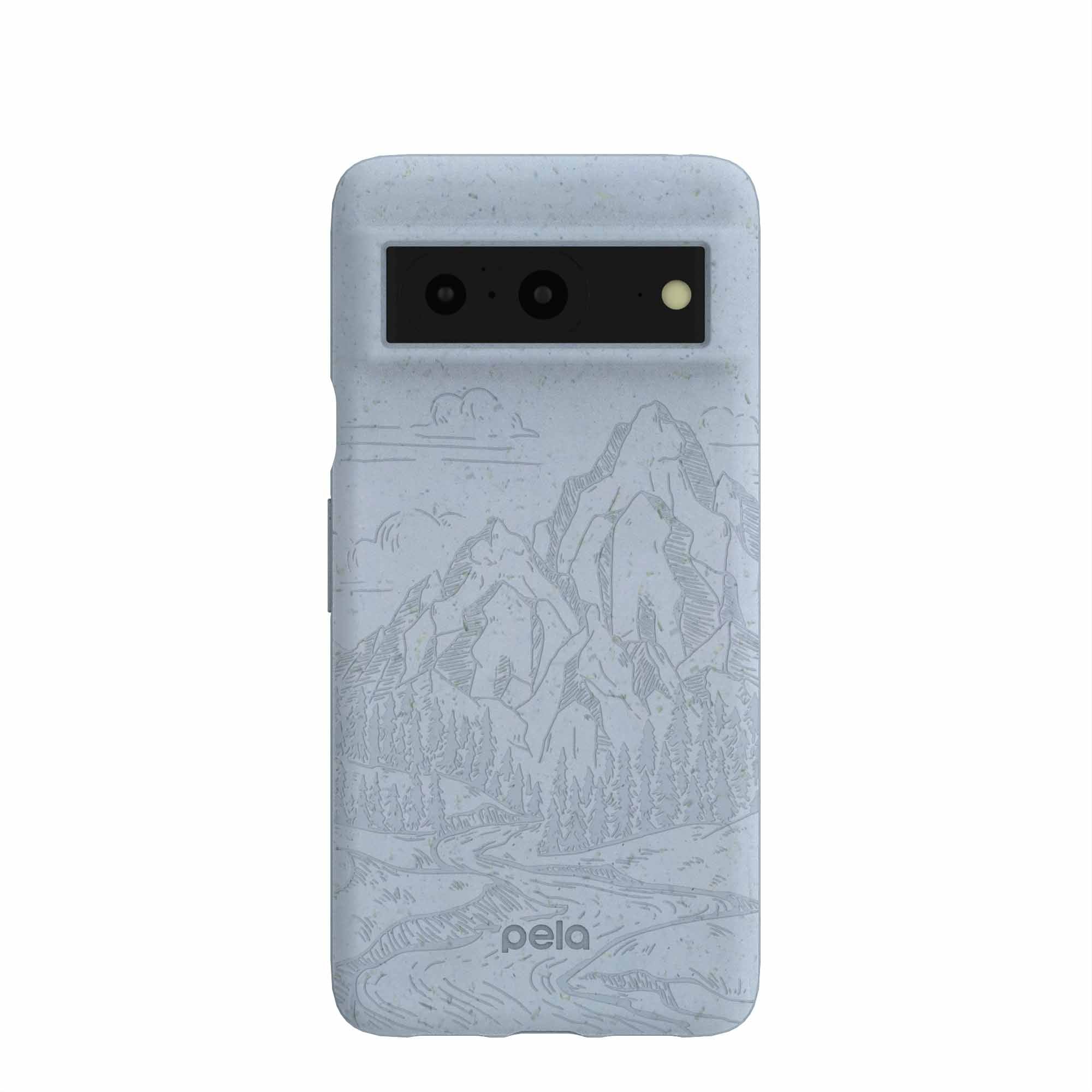 Powder Blue Rockies Google Pixel 8 Case Refurbished - Pela Case refurbished available on Cerqular
