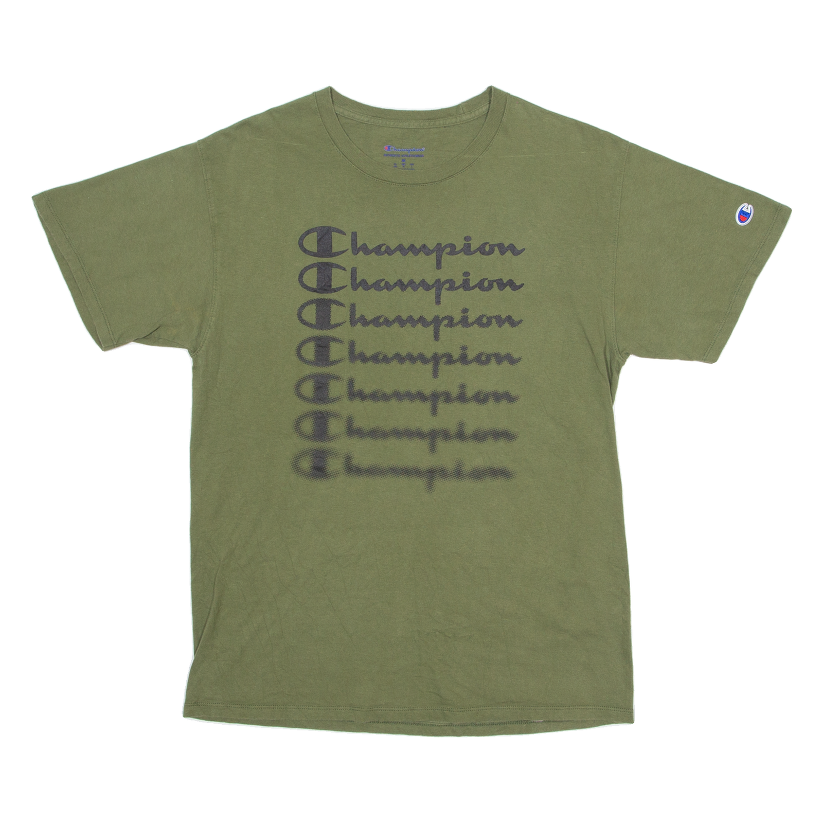 CHAMPION Mens T-Shirt Green Crew Neck M Refurbished - N/A refurbished available on Cerqular