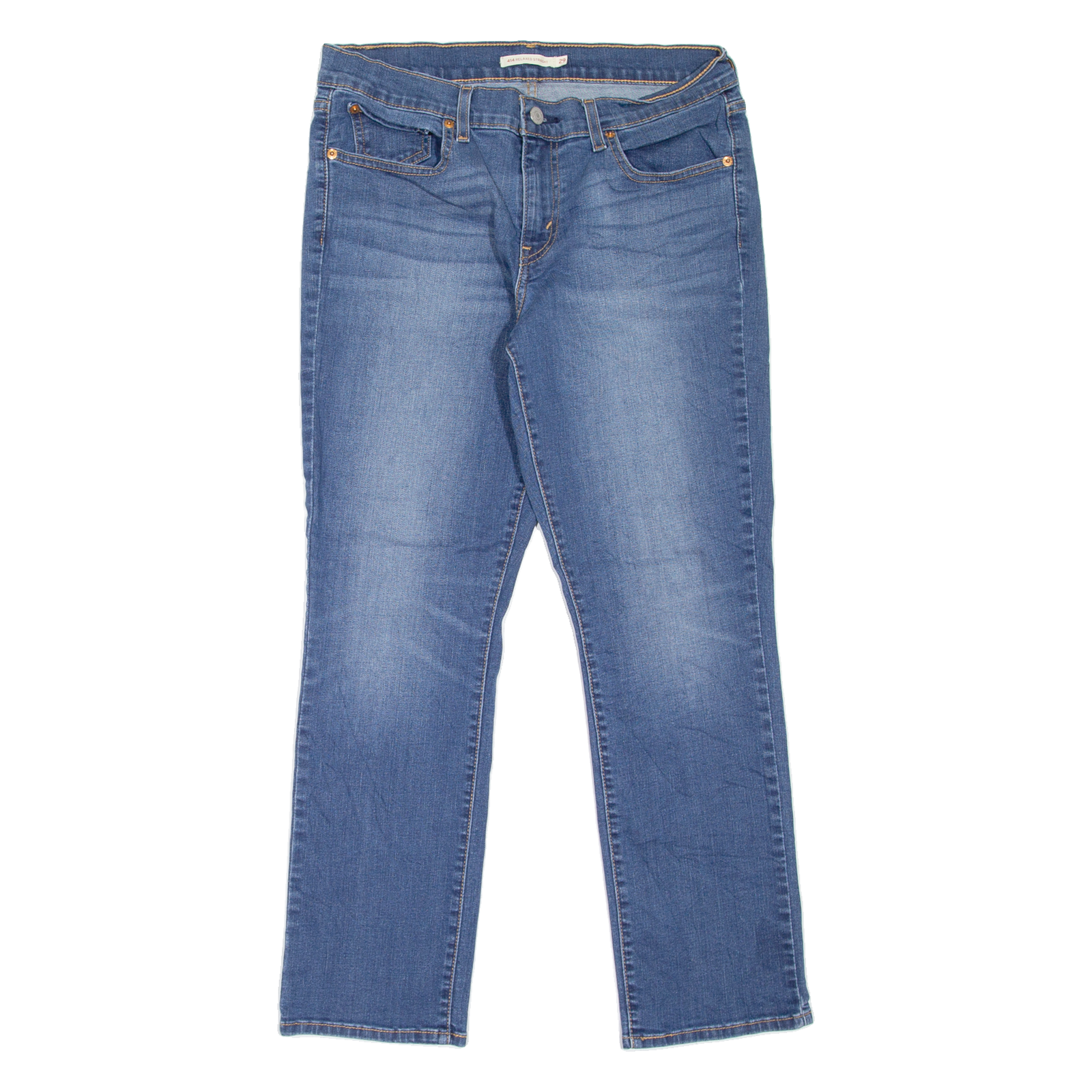 LEVI'S 414 Womens Jeans Blue Relaxed Straight Stone Wash W29 L30 Refurbished - N/A refurbished available on Cerqular