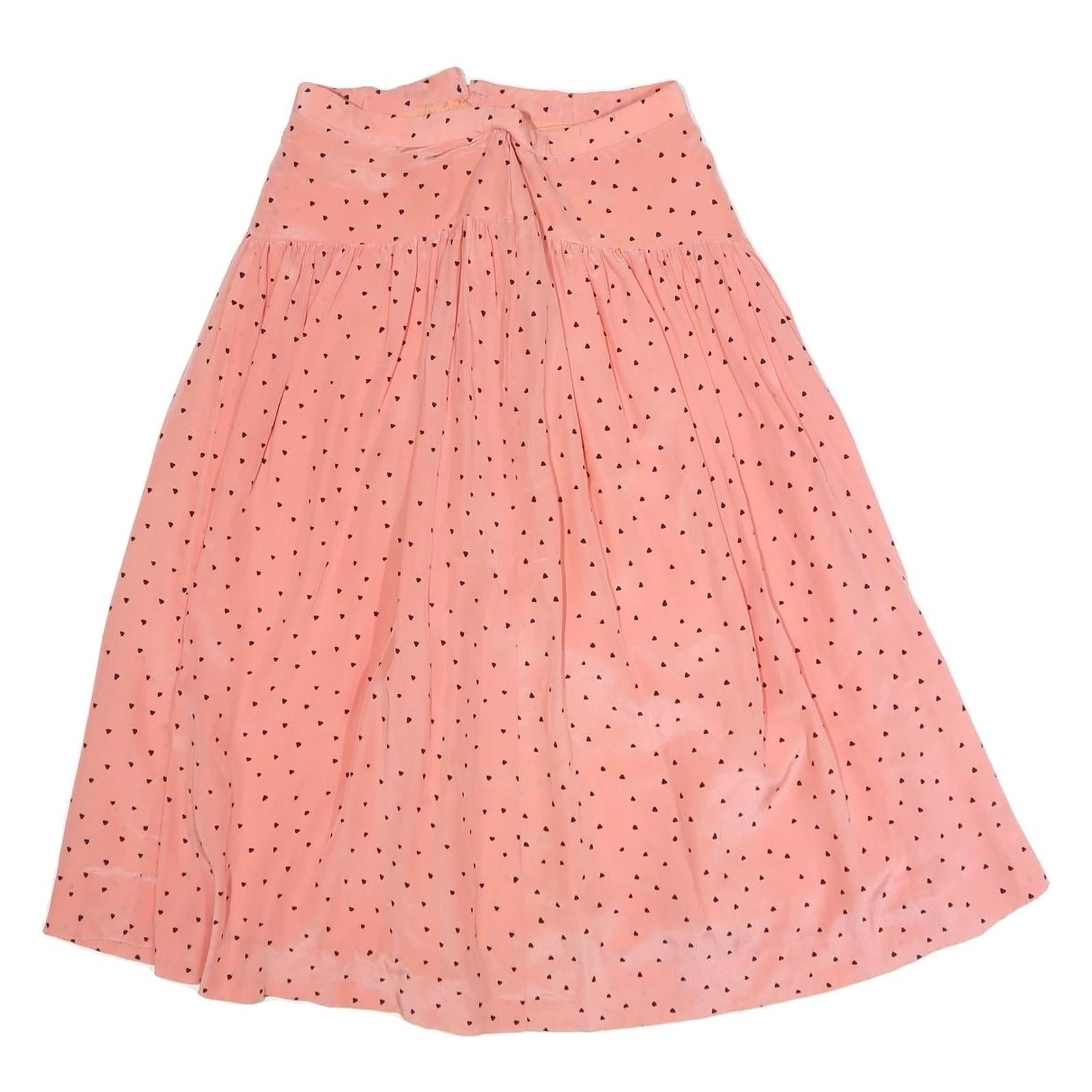 Womens Pink Skater Short Polyester Polka Dot Skirt M Casual Summer Refurbished - N/A refurbished available on Cerqular