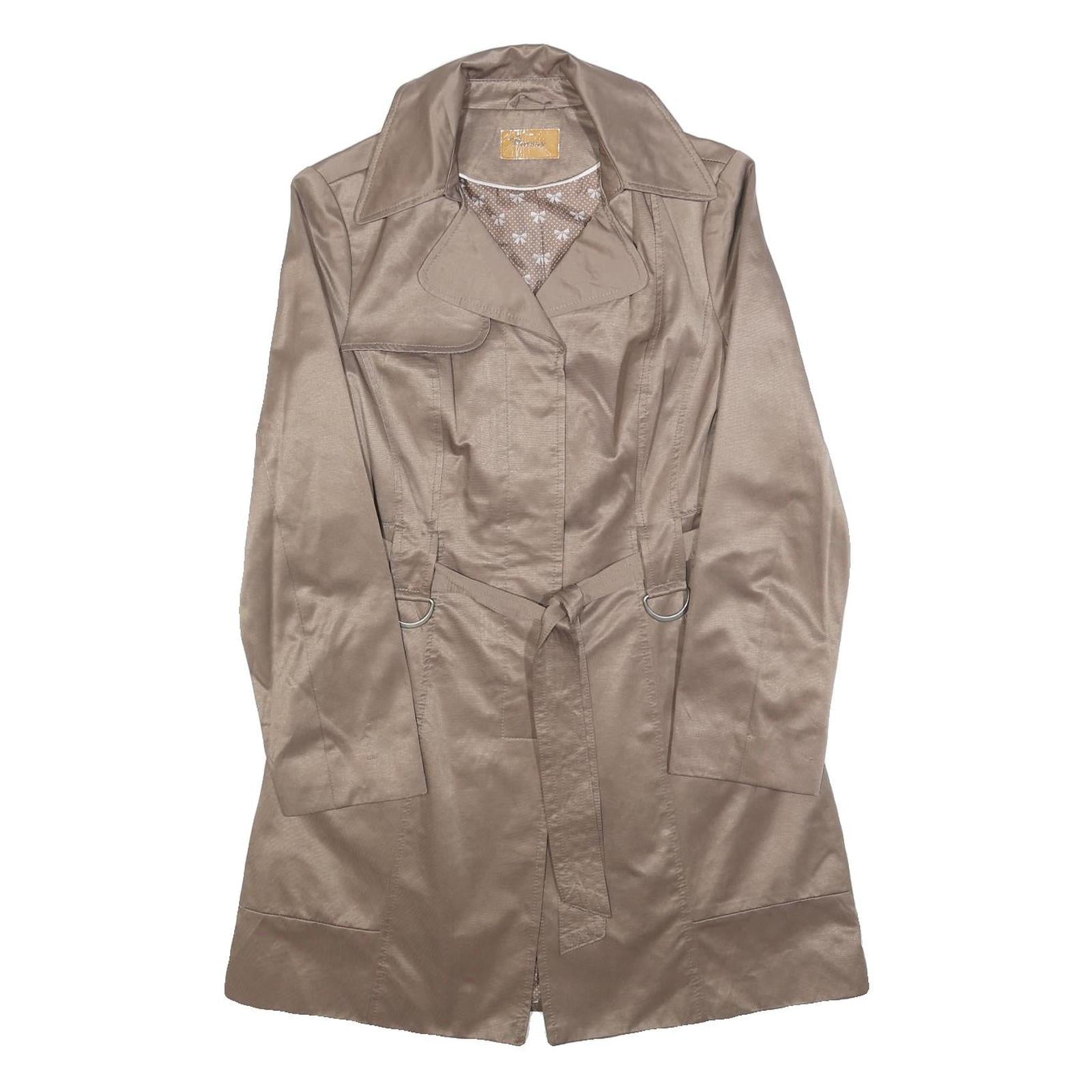 ORSAY Womens Beige S Button Jacket Cotton Blend Classic Casual Lightweight Refurbished - N/A refurbished available on Cerqular