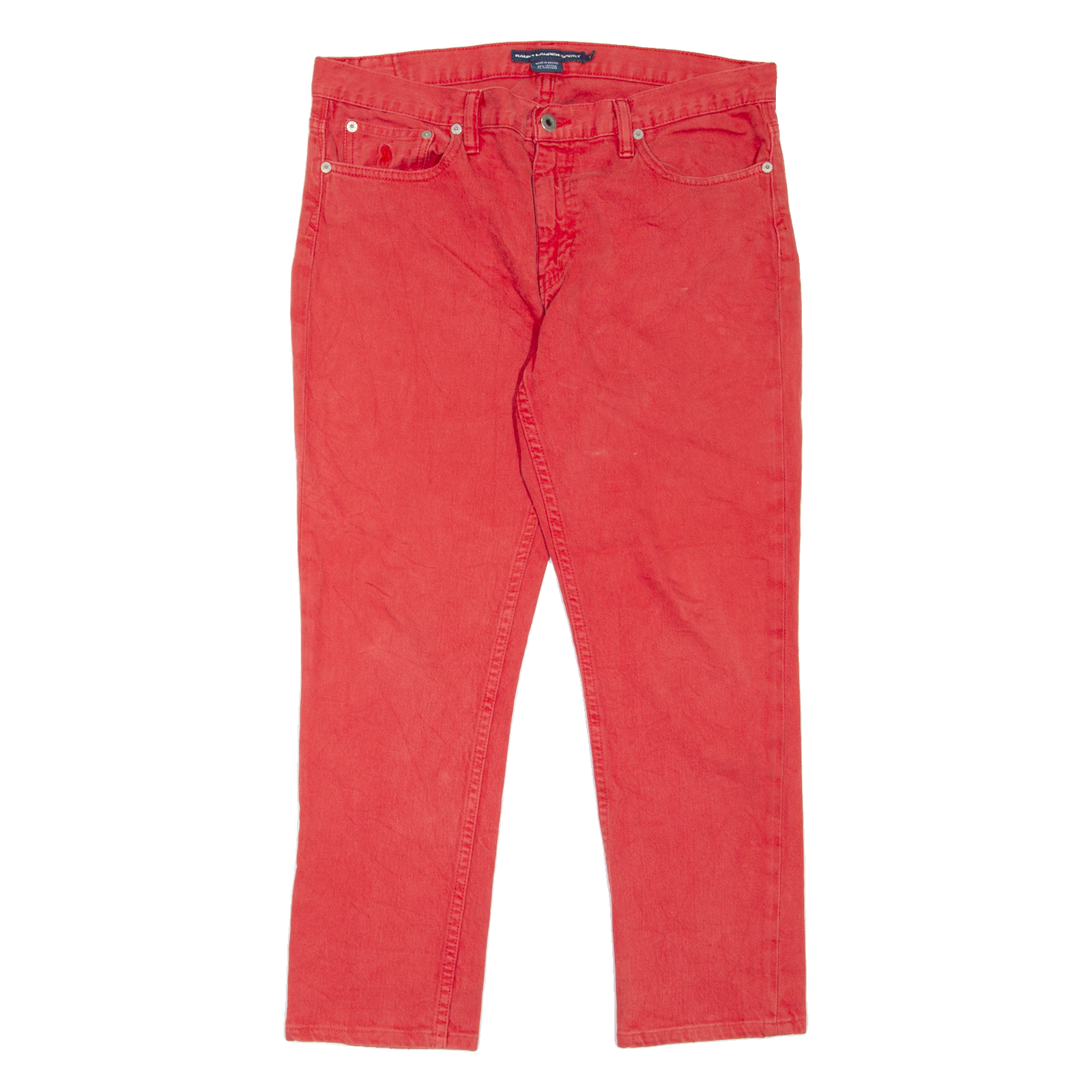 RALPH LAUREN SPORT Womens Jeans Red Regular Tapered W32 L27 Refurbished - N/A refurbished available on Cerqular