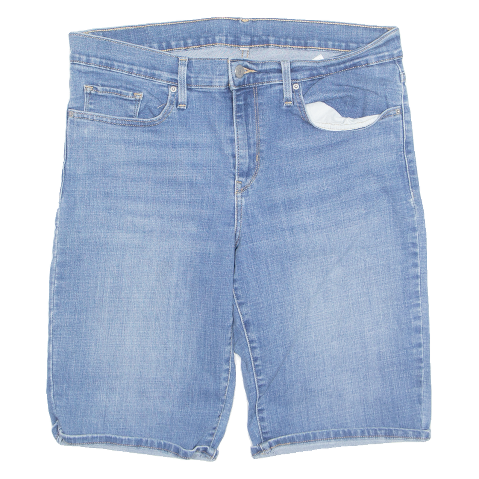 Buy LEVI'S Stretch Womens Denim Shorts Blue M W34 Refurbished - $23.39 LEVI'S Stretch Womens Denim Shorts Blue M W34 Refurbished - N/A refurbished available on Cerqular