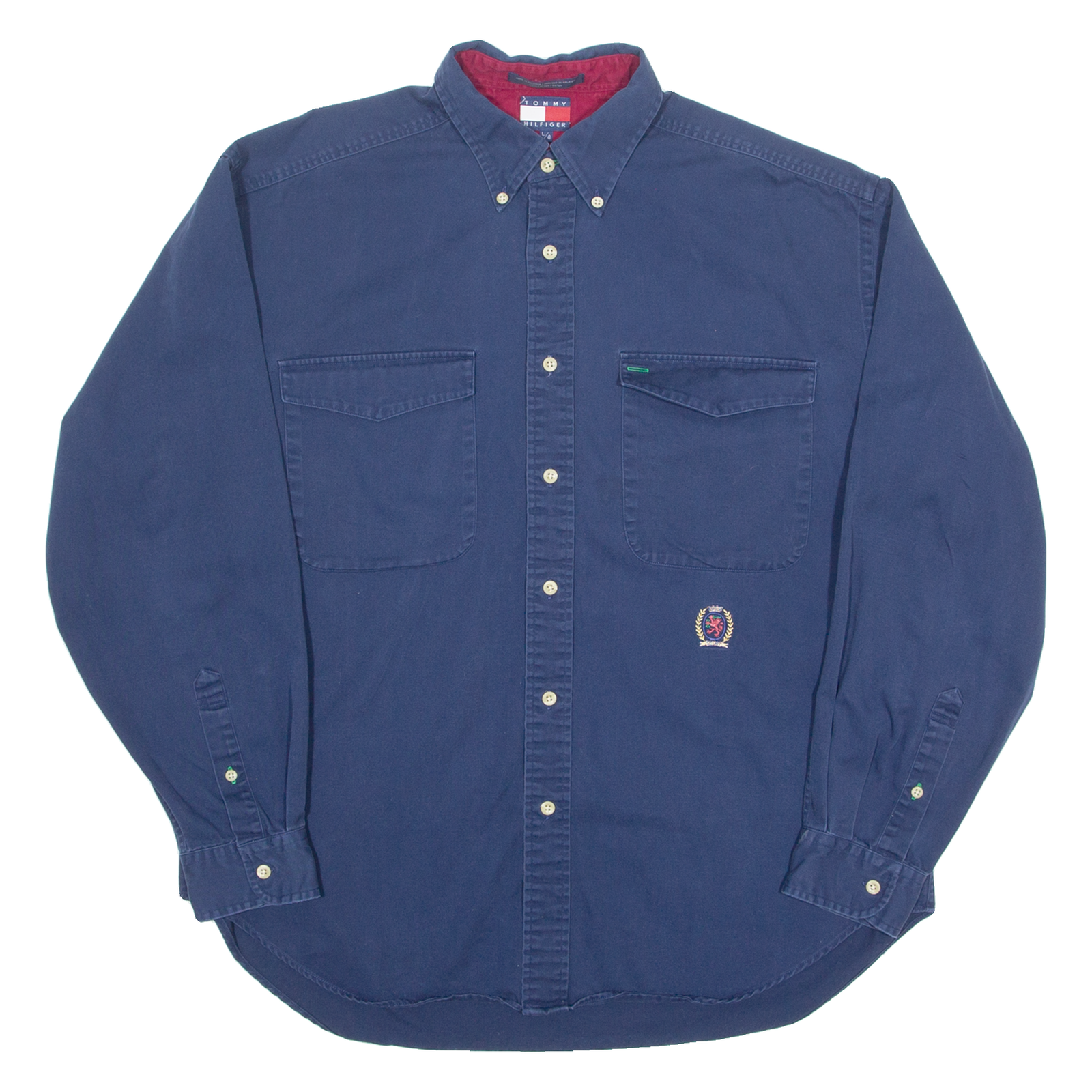 TOMMY HILFIGER Mens Plain Shirt Blue Long Sleeve L Refurbished - N/A refurbished available on Cerqular