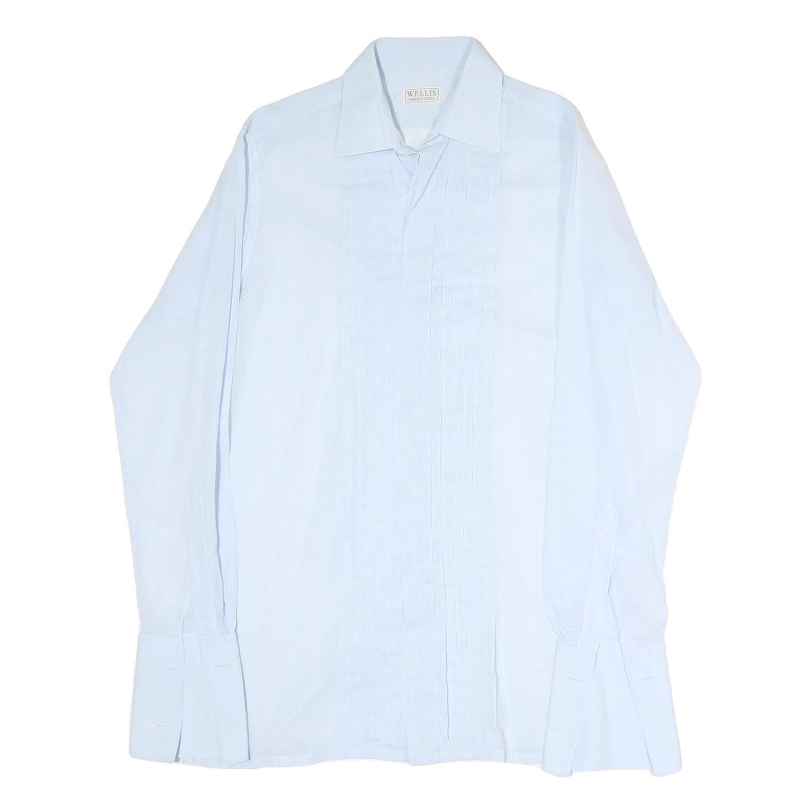 WELIS Mens Light Blue Shirt L Formal Button Collar Classic Fit Refurbished - N/A refurbished available on Cerqular