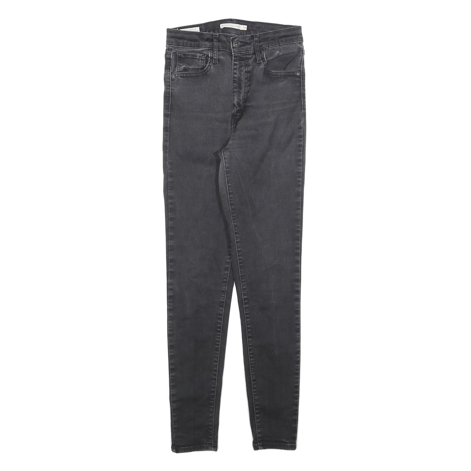 LEVI'S Womens Jeans Black Slim Skinny Denim Medium W25 L30 Zip Pockets Refurbished - N/A refurbished available on Cerqular