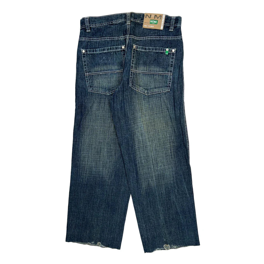 N2M Jeans - 35W 30L Dark Wash Denim Refurbished - Thrifted (note: this is a term often used to describe second- refurbished available on Cerqular