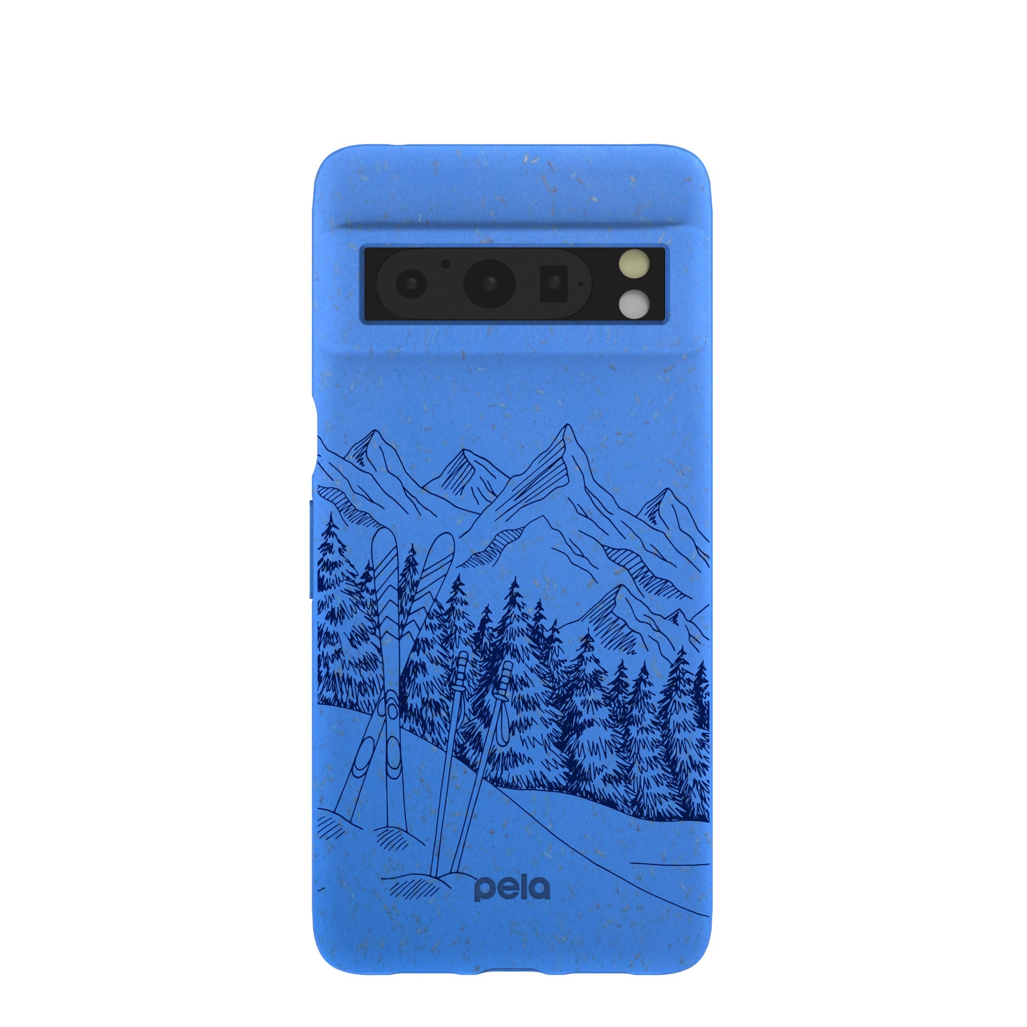 Electric Blue Backcountry Ski Google Pixel 8 Pro Case Refurbished - Pela Case refurbished available on Cerqular