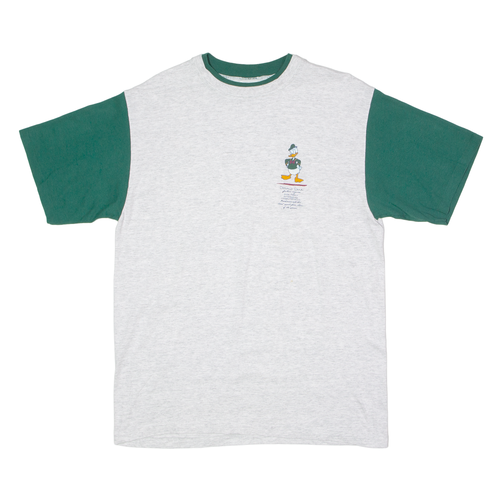 DISNEY Donald Duck Mens T-Shirt Grey 90s Crew Neck L Refurbished - N/A refurbished available on Cerqular