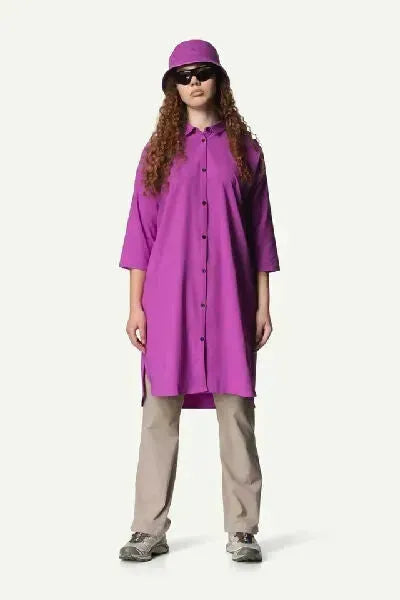 Buy W's Route Shirt Dress | Color: PInk | Size: S Refurbished - $160.00 W's Route Shirt Dress | Color: PInk | Size: S Refurbished - Houdini Sportswear refurbished available on Cerqular