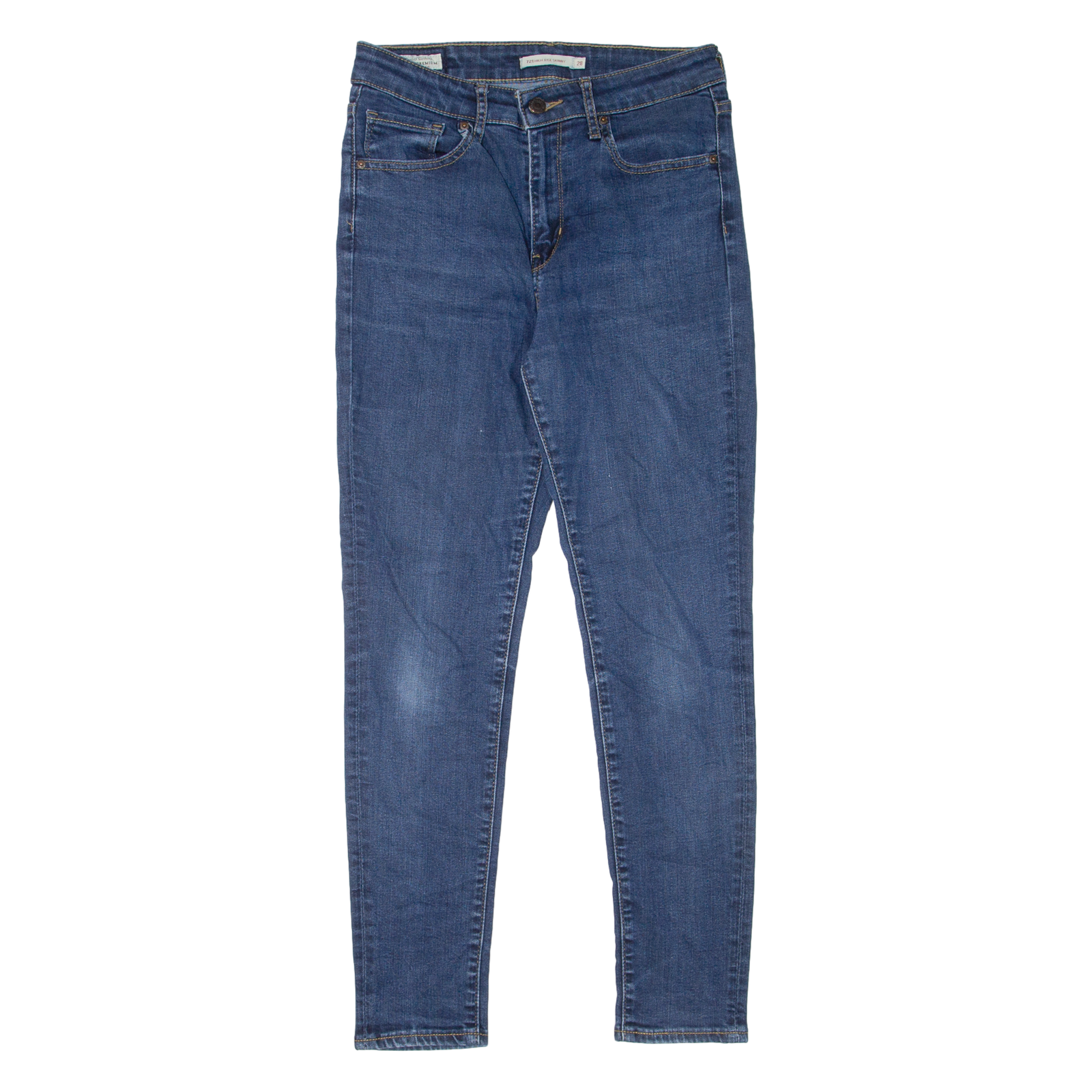 LEVI'S 721 High Rise BIG E Womens Jeans Blue Slim Skinny W28 L28 Refurbished - N/A refurbished available on Cerqular