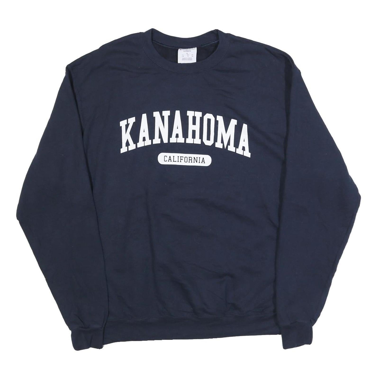 Buy CHAMPION Mens Navy Blue Kanahoma California Crew Neck L Sweatshirt Cotton Blend Refurbished - $33.79 CHAMPION Mens Navy Blue Kanahoma California Crew Neck L Sweatshirt Cotton Blend Refurbished - N/A refurbished available on Cerqular